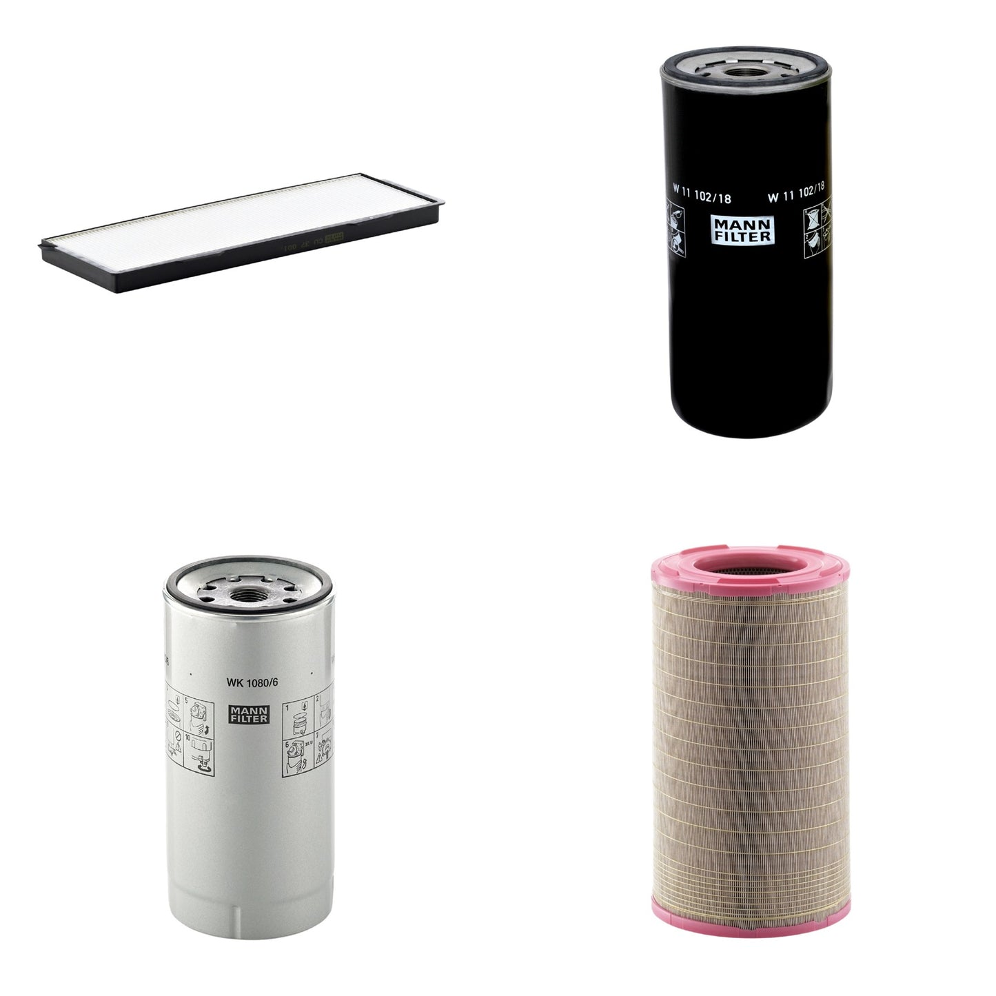 Kit Filtros de Ar Combustível Cabine Ar Condicionado Óleo - Mann-Filter - C301500 - CU37001 - W11102/18 - WK1080/6X - (1)