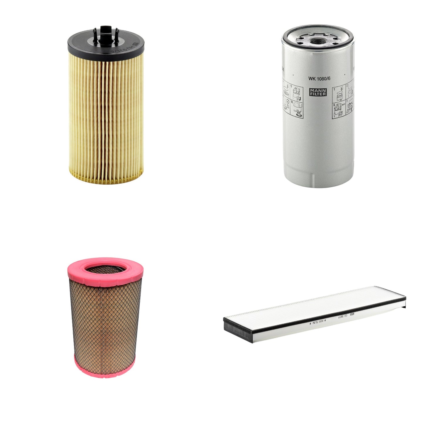 Kit Filtros de Ar Combustível Cabine Ar Condicionado Óleo - Mann-Filter - C27844/1 - CU5877 - HU931/5x - WK1080/6X - (1)