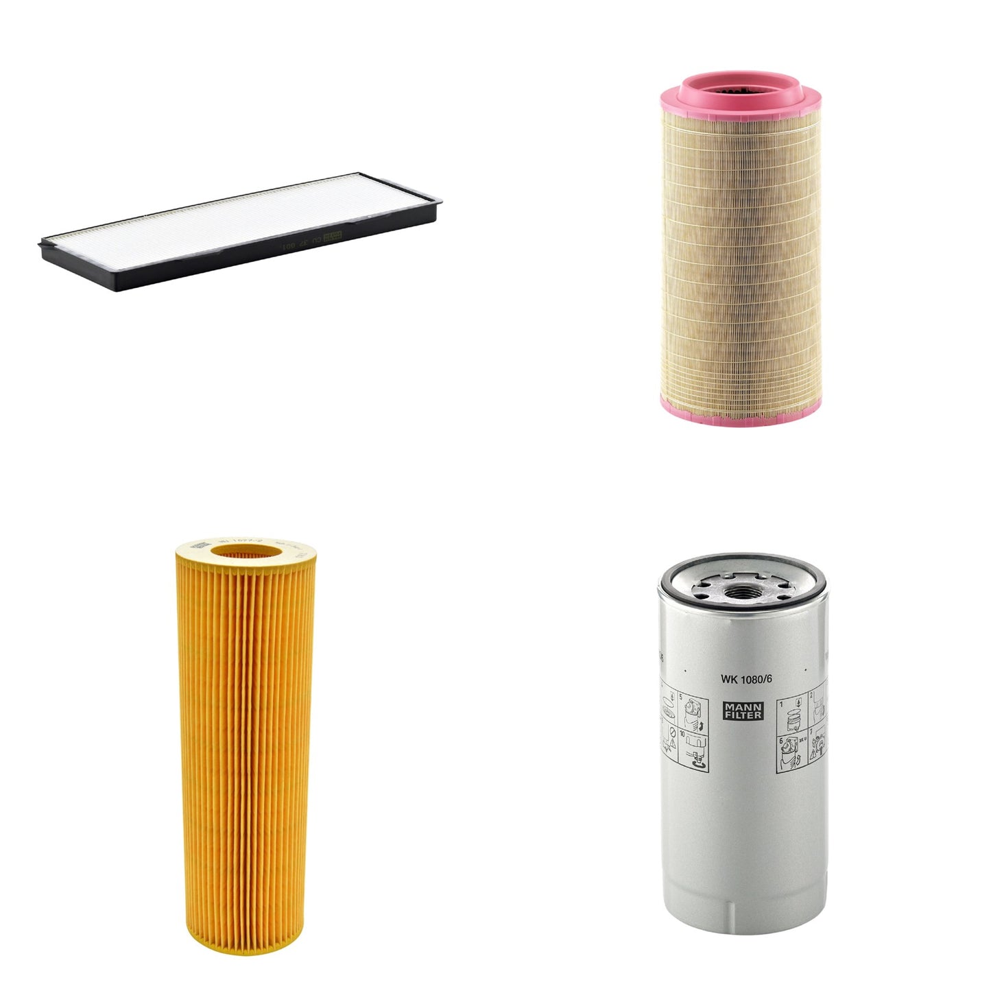 Kit Filtros de Ar Combustível Cabine Ar Condicionado Óleo - Mann-Filter - C271340 - CU37001 - HU1077/2z - WK1080/6X - (1)