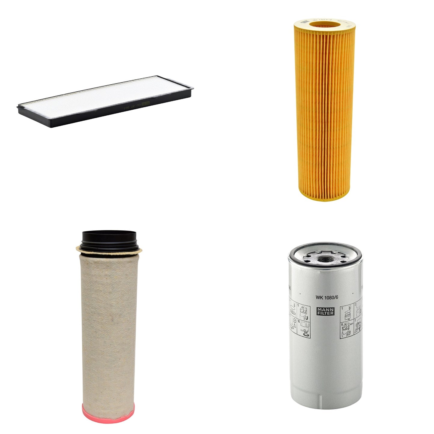 Kit Filtros de Ar Combustível Cabine Ar Condicionado Óleo - Mann-Filter - CF1651 - CU37001 - HU1077/2z - WK1080/6X - (1)
