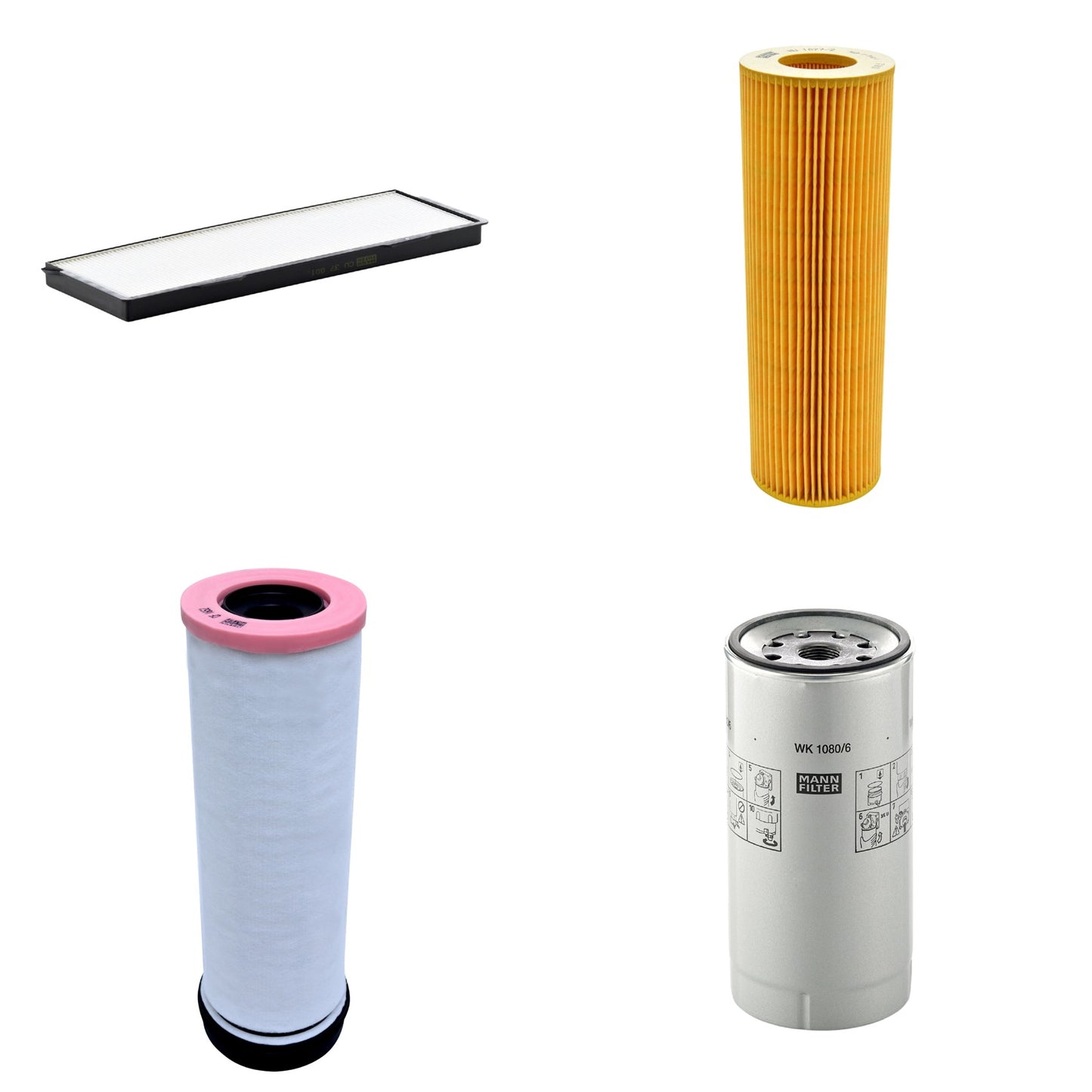 Kit Filtros de Ar Combustível Cabine Ar Condicionado Óleo - Mann-Filter - CF1652 - CU37001 - HU1077/2z - WK1080/6X - (1)