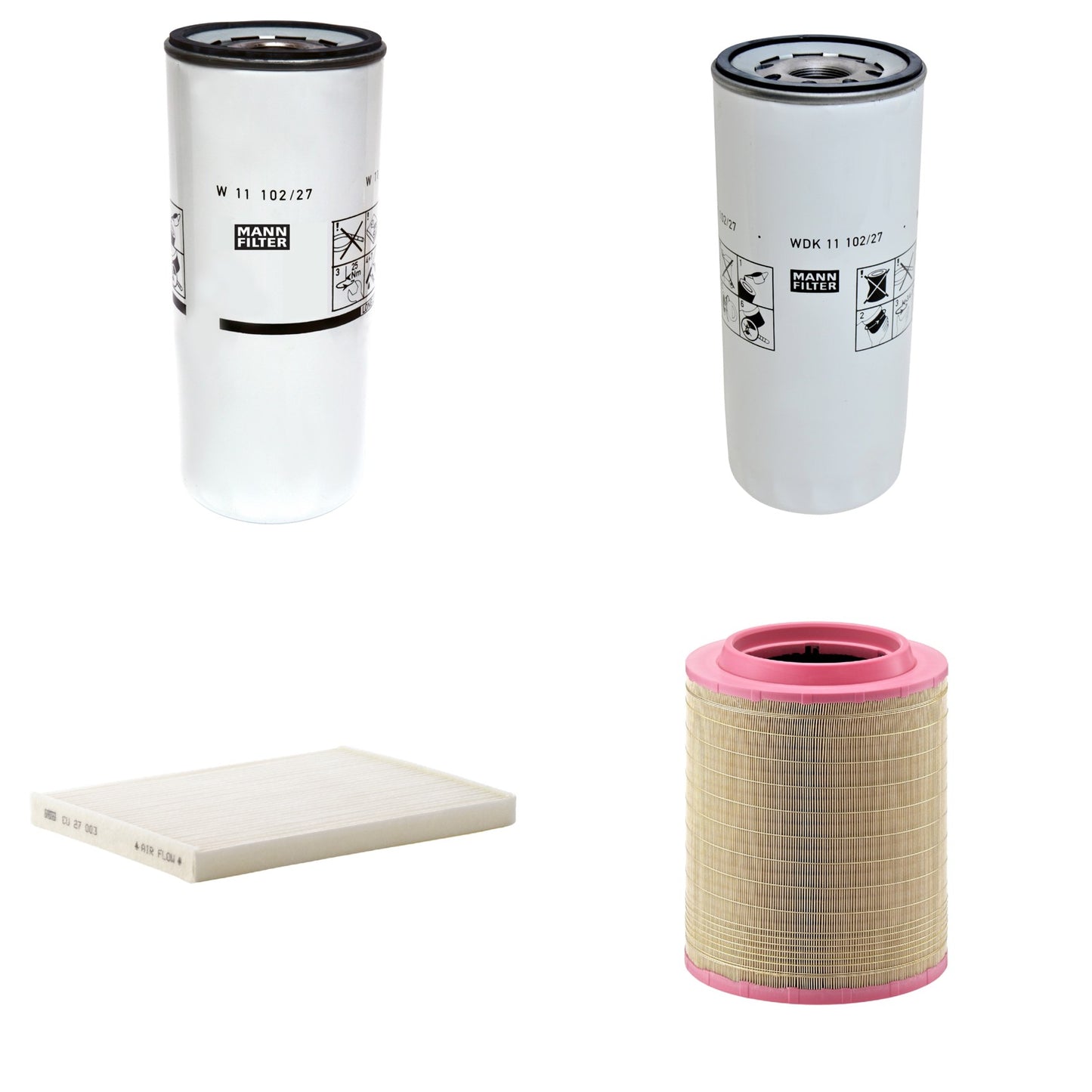 Kit Filtros de Ar Combustível Cabine Ar Condicionado Óleo - Mann-Filter - C331460/1 - CU27003 - W11102/27 - WDK11102/27 - (1)