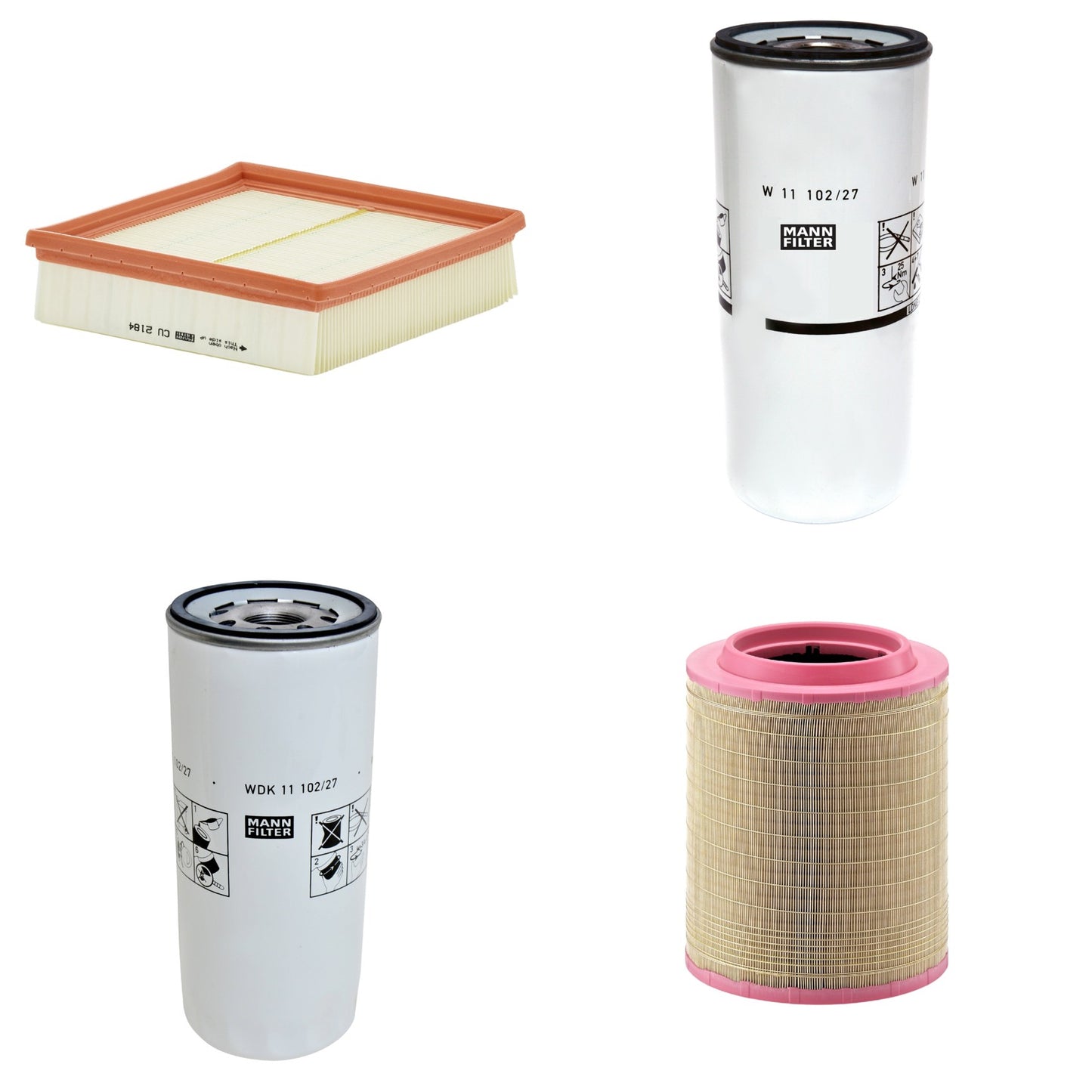 Kit Filtros de Ar Combustível Cabine Ar Condicionado Óleo - Mann-Filter - C331460/1 - CU2184 - W11102/27 - WDK11102/27 - (1)