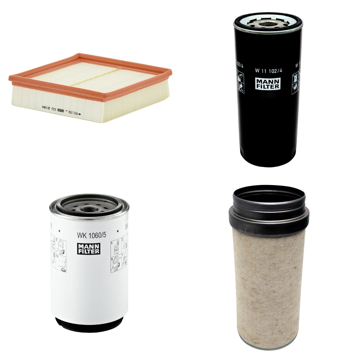 Kit Filtros de Ar Combustível Cabine Ar Condicionado Óleo - Mann-Filter - CF2000 - CU2184 - W11102/4 - WK1060/5x - (1)