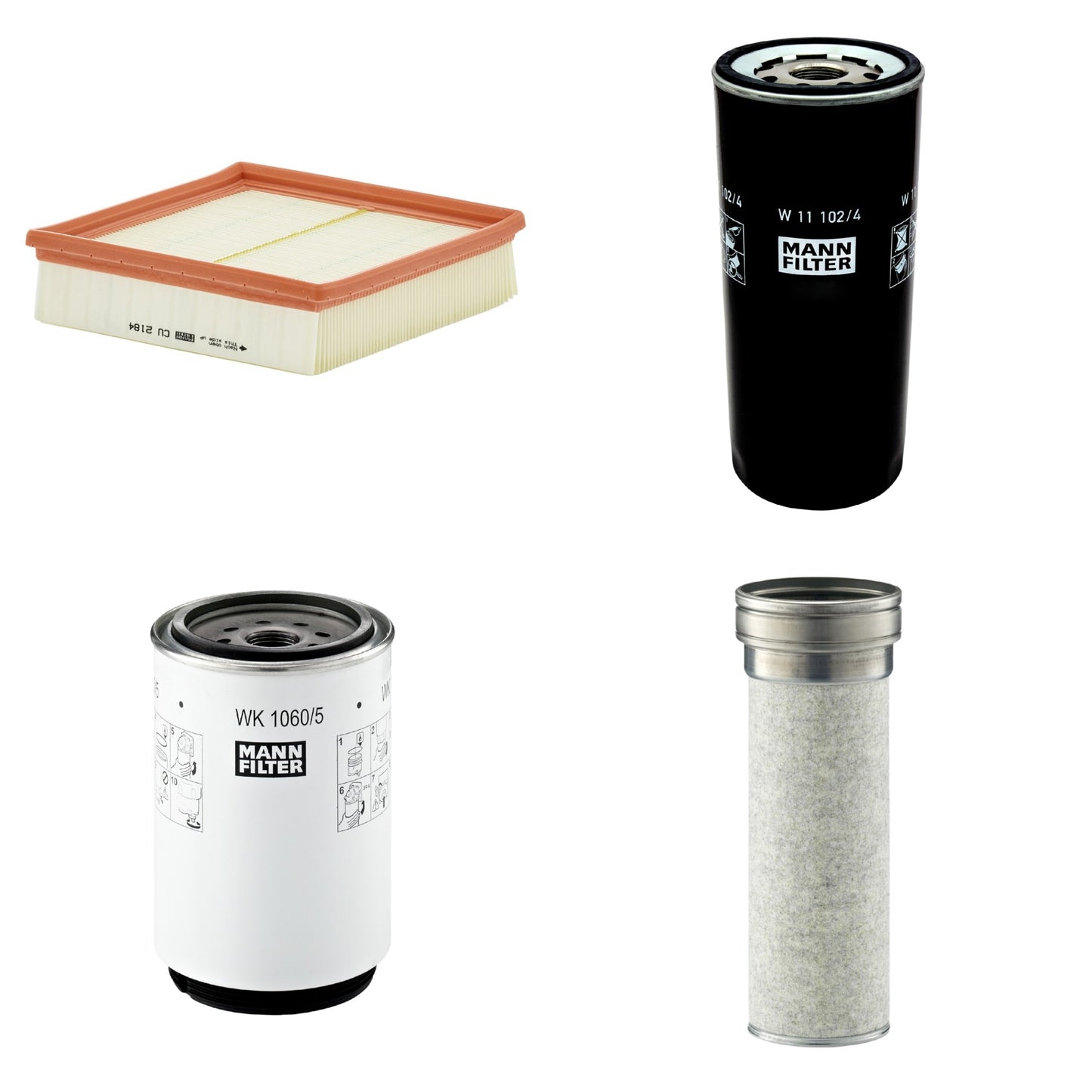 Kit Filtros de Ar Combustível Cabine Ar Condicionado Óleo - Mann-Filter - CF1510/1 - CU2184 - W11102/4 - WK1060/5x - (1)