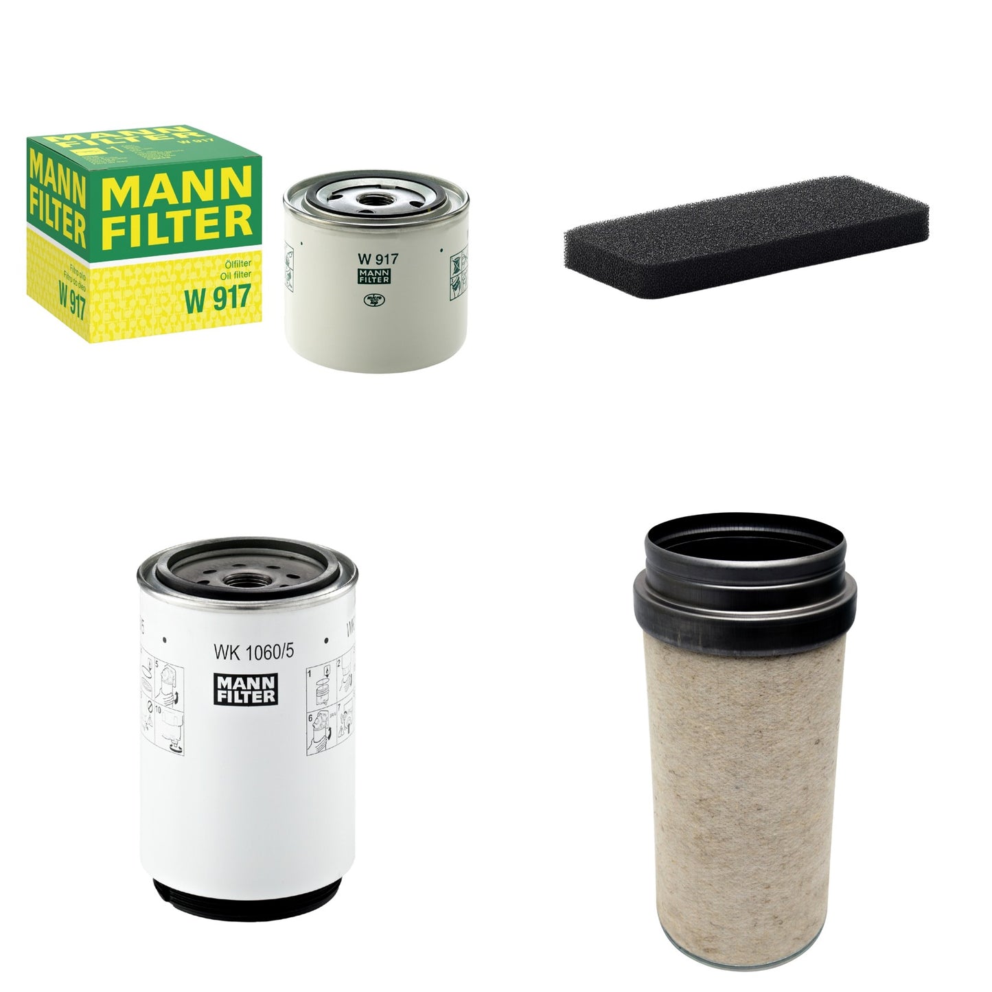 Kit Filtros de Ar Combustível Cabine Ar Condicionado Óleo - Mann-Filter - CF2000 - CU2101 - W917 - WK1060/5x - (1)