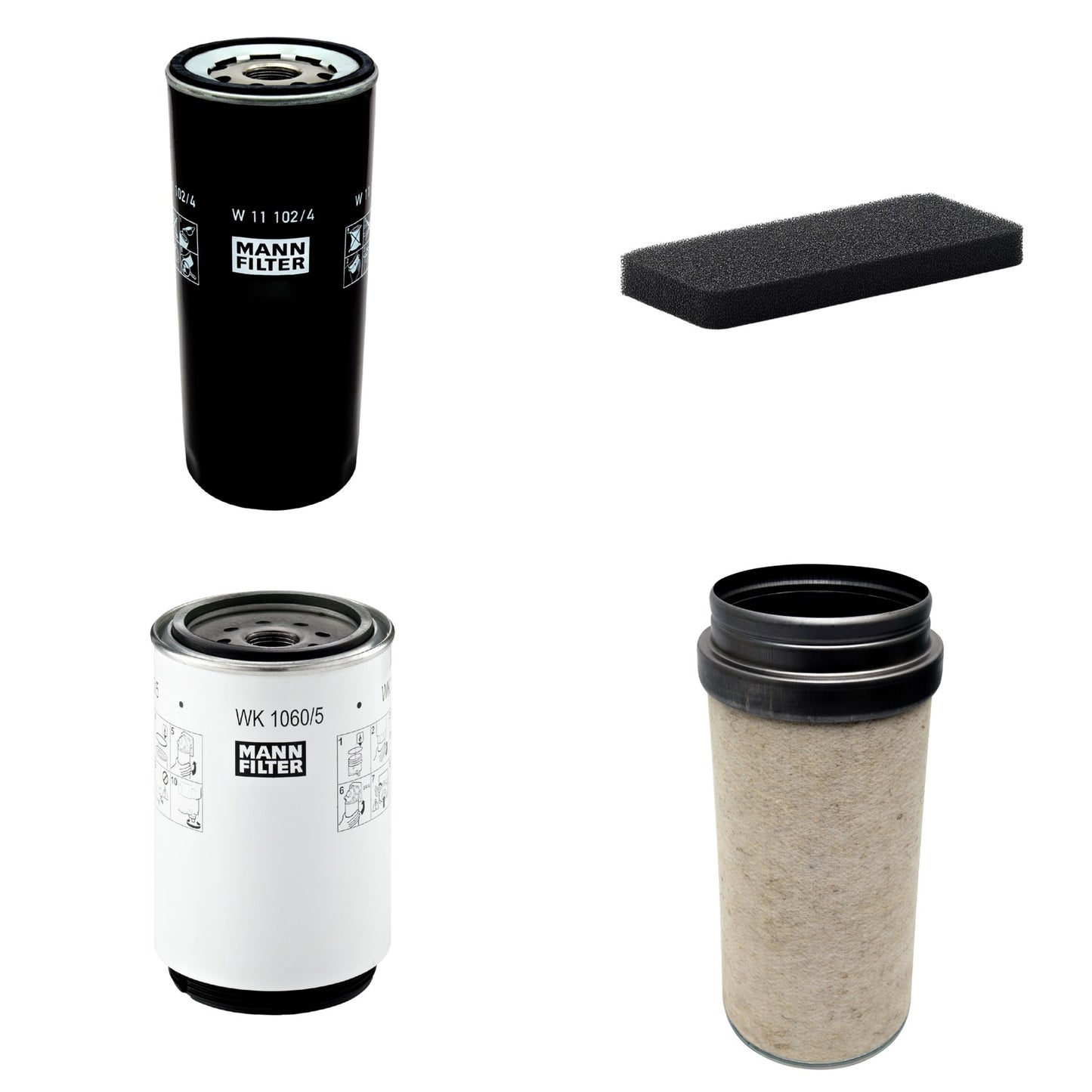 Kit Filtros de Ar Combustível Cabine Ar Condicionado Óleo - Mann-Filter - CF2000 - CU2101 - W11102/4 - WK1060/5x - (1)