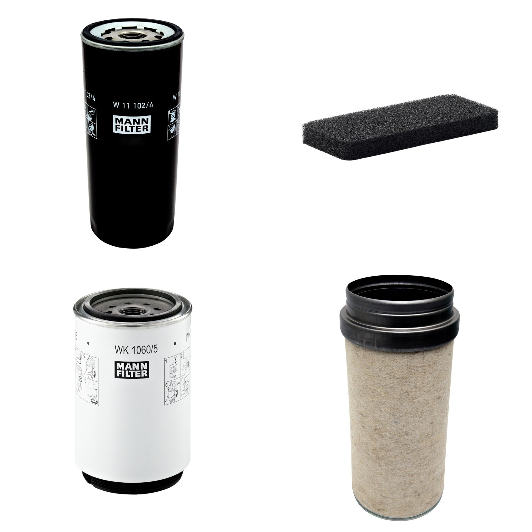 Kit Filtros de Ar Combustível Cabine Ar Condicionado Óleo - Mann-Filter - CF2000 - CU2101 - W11102/4 - WK1060/5x - (1)