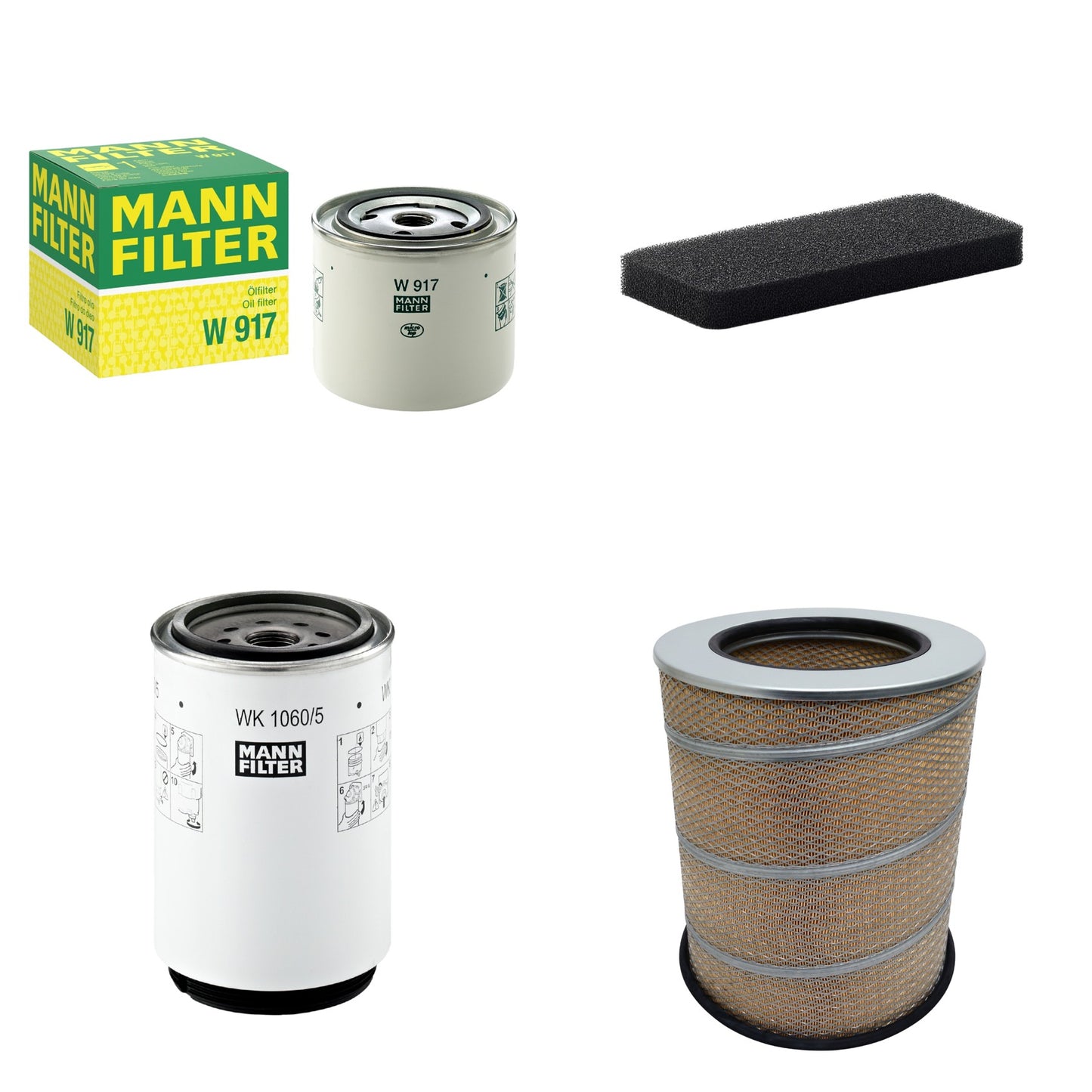 Kit Filtros de Ar Combustível Cabine Ar Condicionado Óleo - Mann-Filter - C341500 - CU2101 - W917 - WK1060/5x - (1)