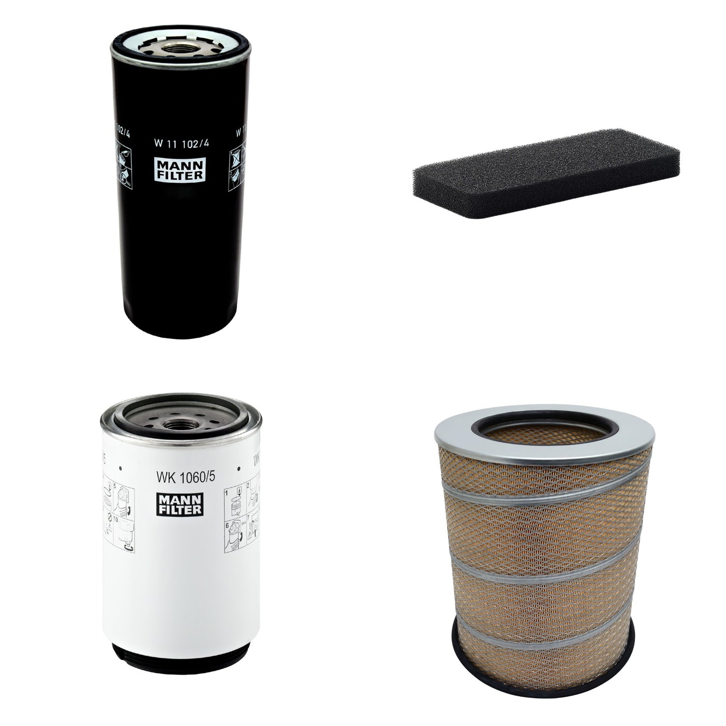 Kit Filtros de Ar Combustível Cabine Ar Condicionado Óleo - Mann-Filter - C341500 - CU2101 - W11102/4 - WK1060/5x - (1)