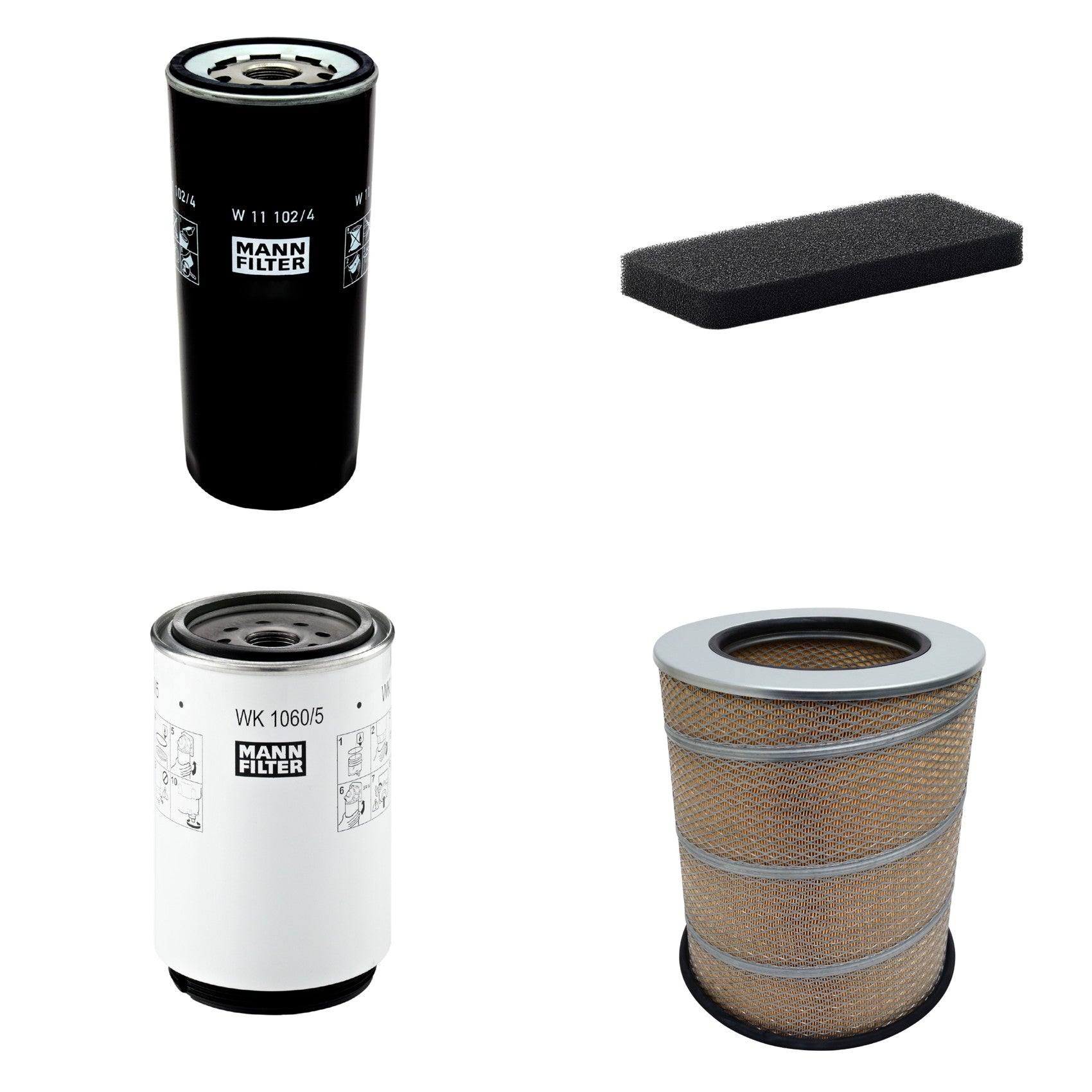 Kit Filtros de Ar Combustível Cabine Ar Condicionado Óleo - Mann-Filter - C341500 - CU2101 - W11102/4 - WK1060/5x - (1)