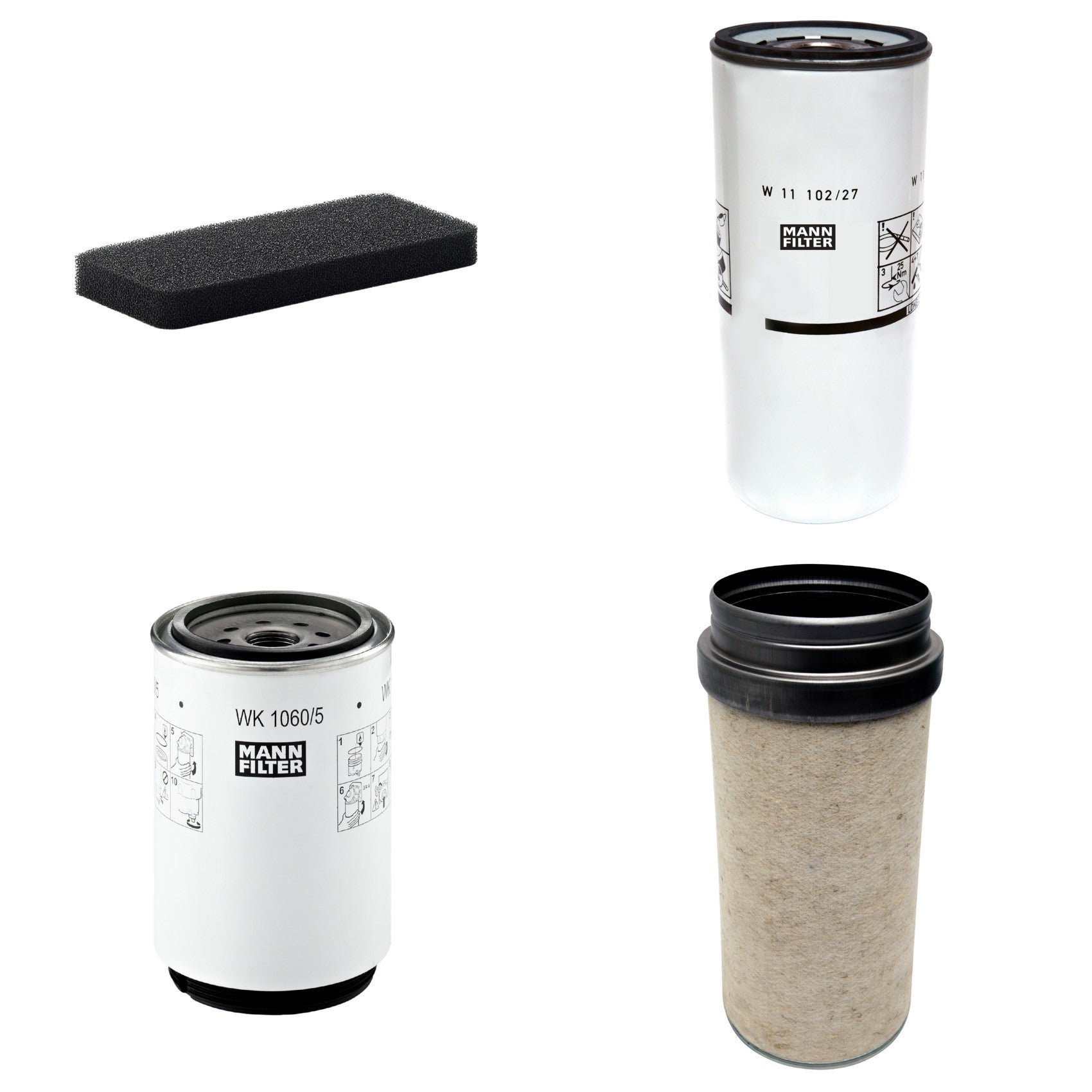 Kit Filtros de Ar Combustível Cabine Ar Condicionado Óleo - Mann-Filter - CF2000 - CU2101 - W11102/27 - WK1060/5x - (1)