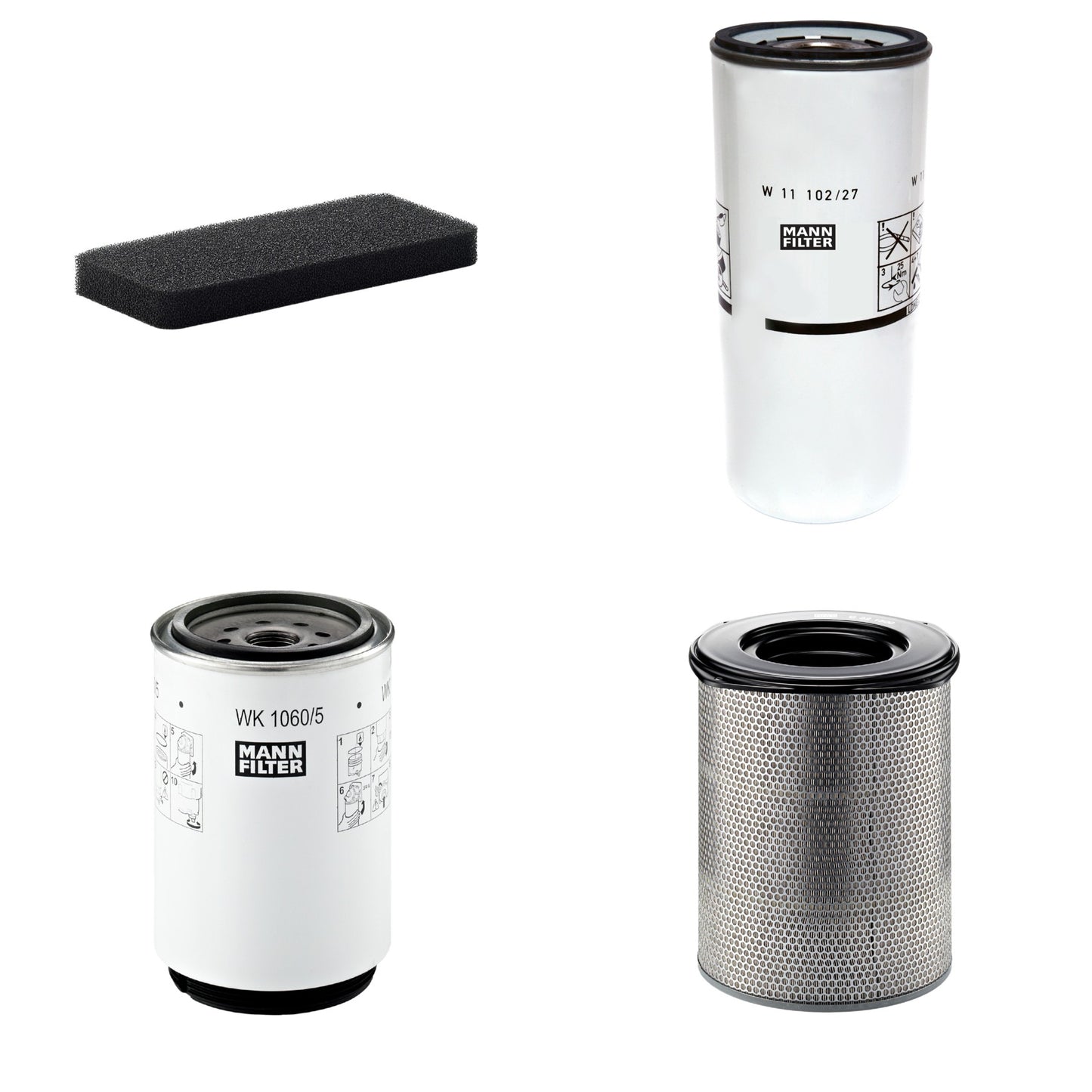 Kit Filtros de Ar Combustível Cabine Ar Condicionado Óleo - Mann-Filter - C321500 - CU2101 - W11102/27 - WK1060/5x - (1)