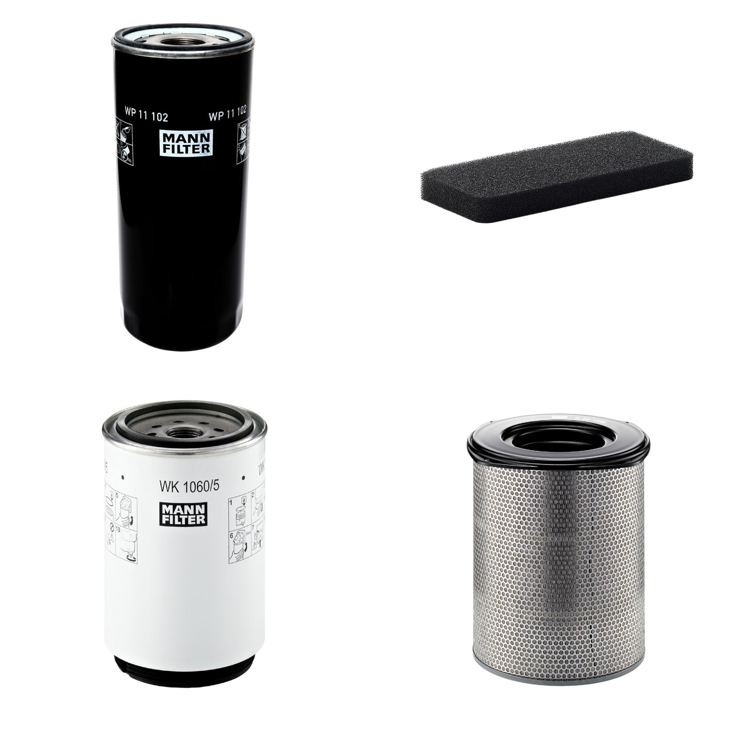 Kit Filtros de Ar Combustível Cabine Ar Condicionado Óleo - Mann-Filter - C321500 - CU2101 - WK1060/5x - WP11102 - (1)