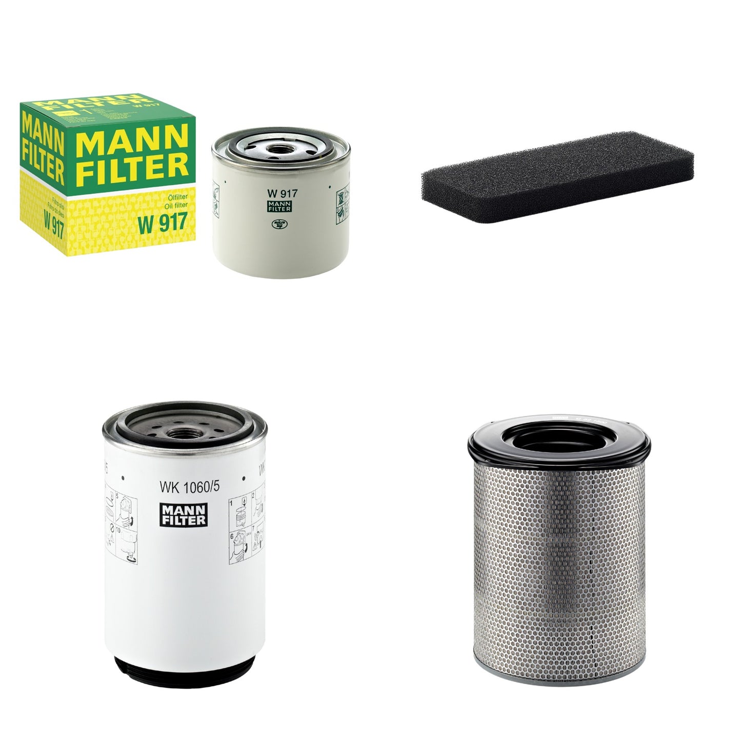 Kit Filtros de Ar Combustível Cabine Ar Condicionado Óleo - Mann-Filter - C321500 - CU2101 - W917 - WK1060/5x - (1)