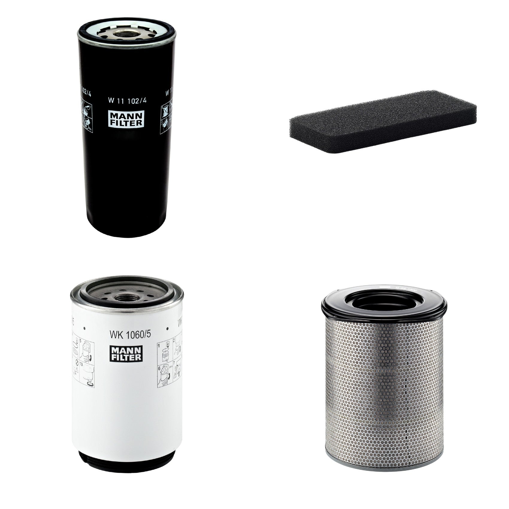 Kit Filtros de Ar Combustível Cabine Ar Condicionado Óleo - Mann-Filter - C321500 - CU2101 - W11102/4 - WK1060/5x - (1)
