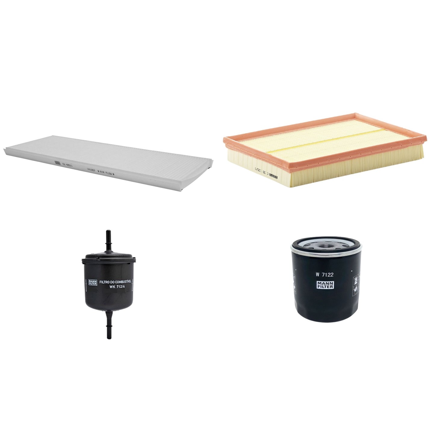 Kit Filtros de Ar Combustível Cabine Ar Condicionado Óleo - Mann-Filter - C30125/1 - CU4251/1 - W7122 - WK712/4 - (1)