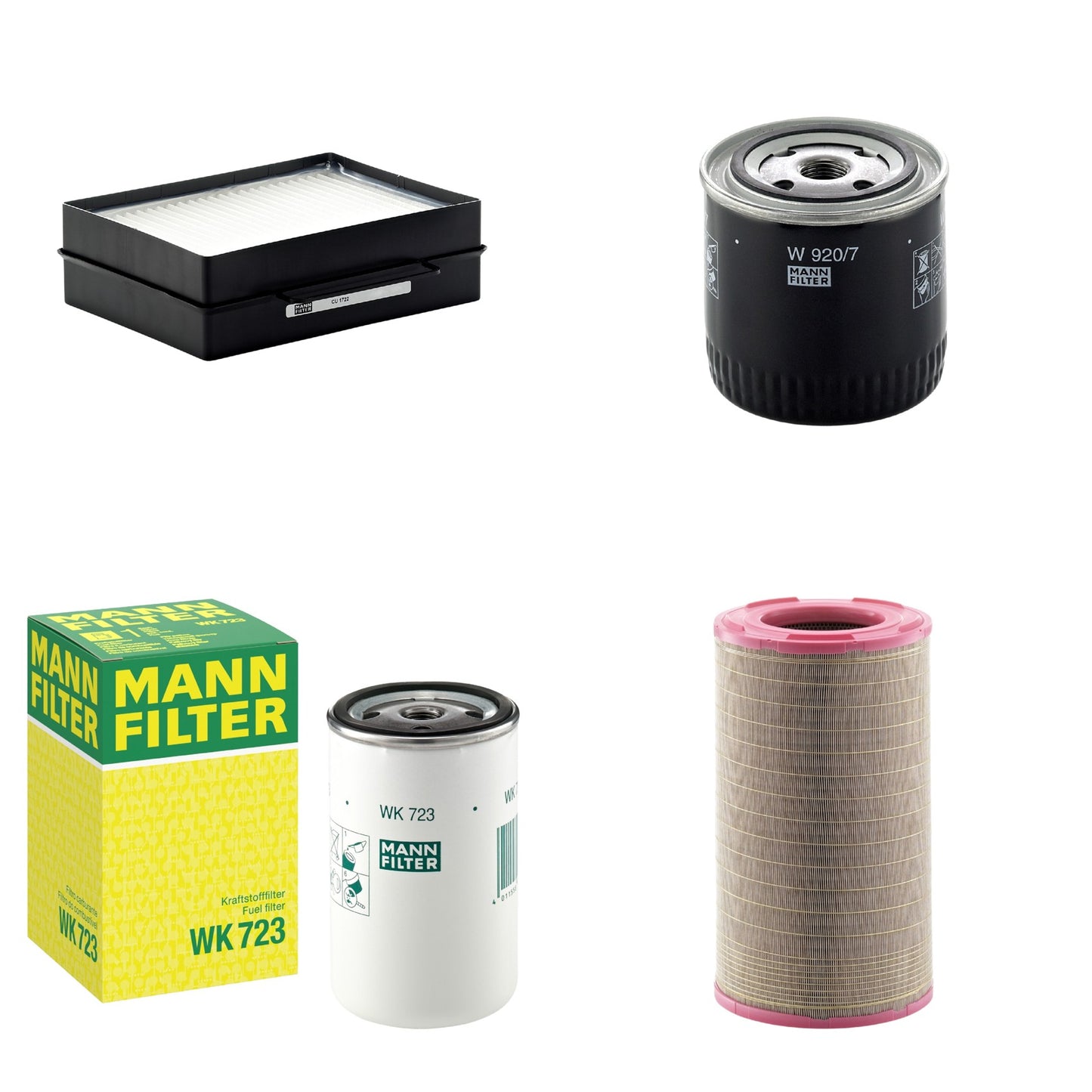 Kit Filtros de Ar Combustível Cabine Ar Condicionado Óleo - Mann-Filter - C301500 - CU1722 - W920/7 - WK723 - (1)