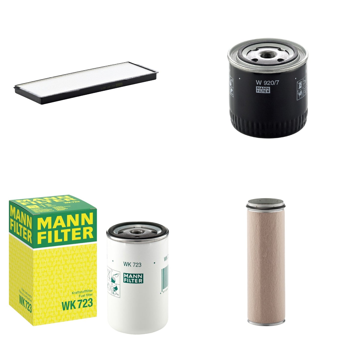 Kit Filtros de Ar Combustível Cabine Ar Condicionado Óleo - Mann-Filter - CF1600 - CU37001 - W920/7 - WK723 - (1)