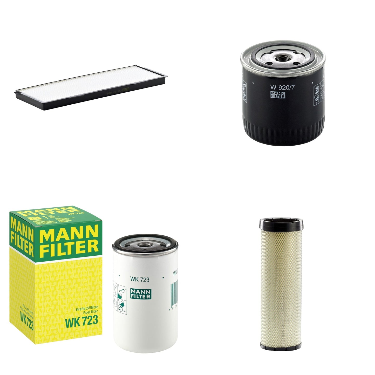 Kit Filtros de Ar Combustível Cabine Ar Condicionado Óleo - Mann-Filter - CF1720 - CU37001 - W920/7 - WK723 - (1)