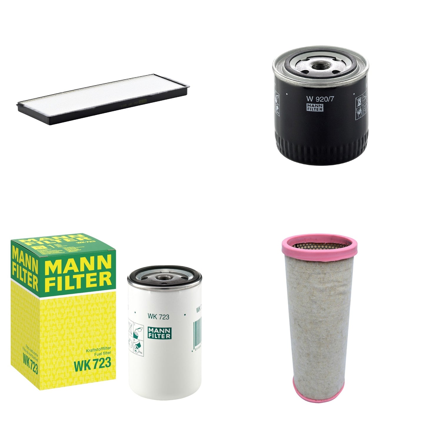 Kit Filtros de Ar Combustível Cabine Ar Condicionado Óleo - Mann-Filter - CF1711 - CU37001 - W920/7 - WK723 - (1)