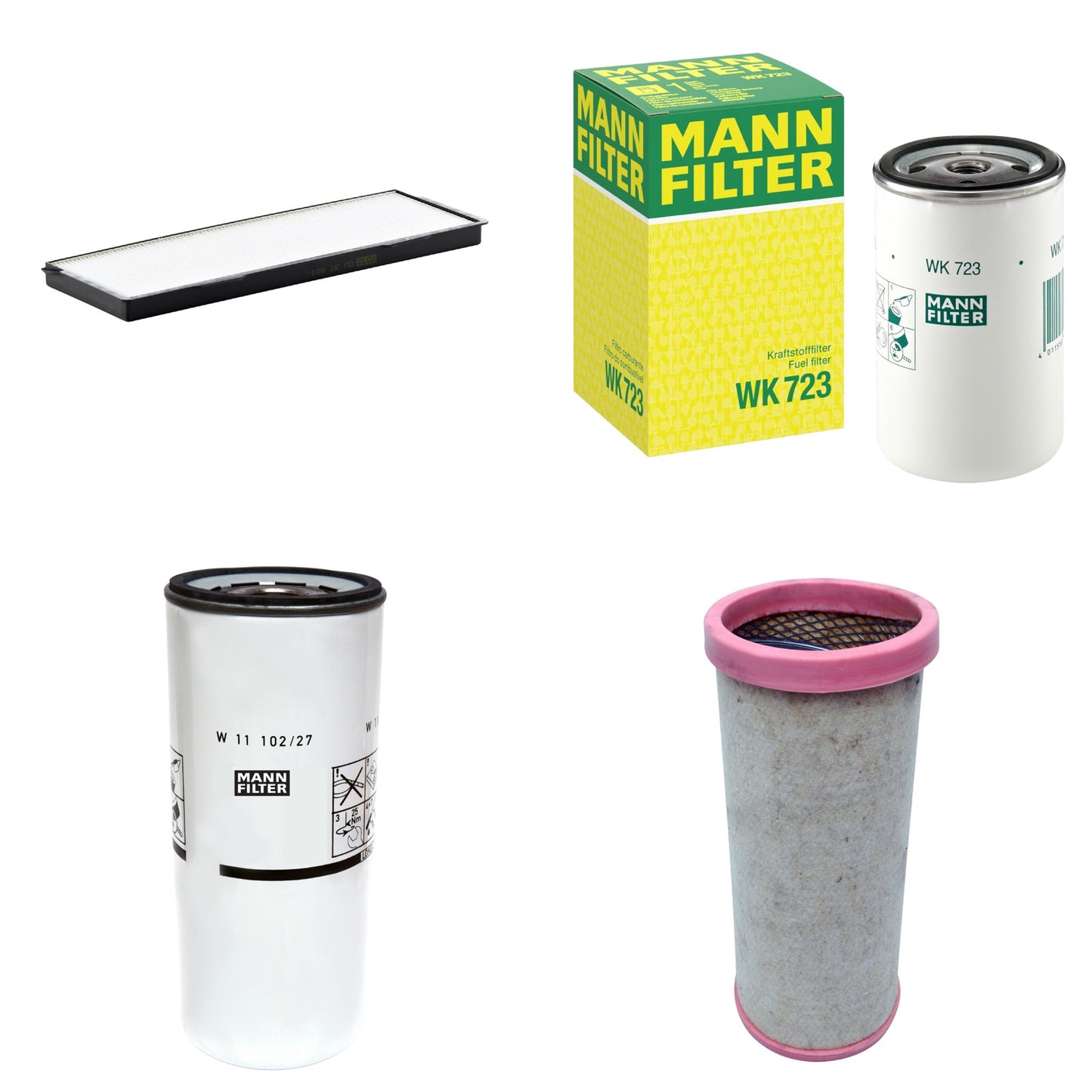 Kit Filtros de Ar Combustível Cabine Ar Condicionado Óleo - Mann-Filter - CF1710 - CU37001 - W11102/27 - WK723 - (1)
