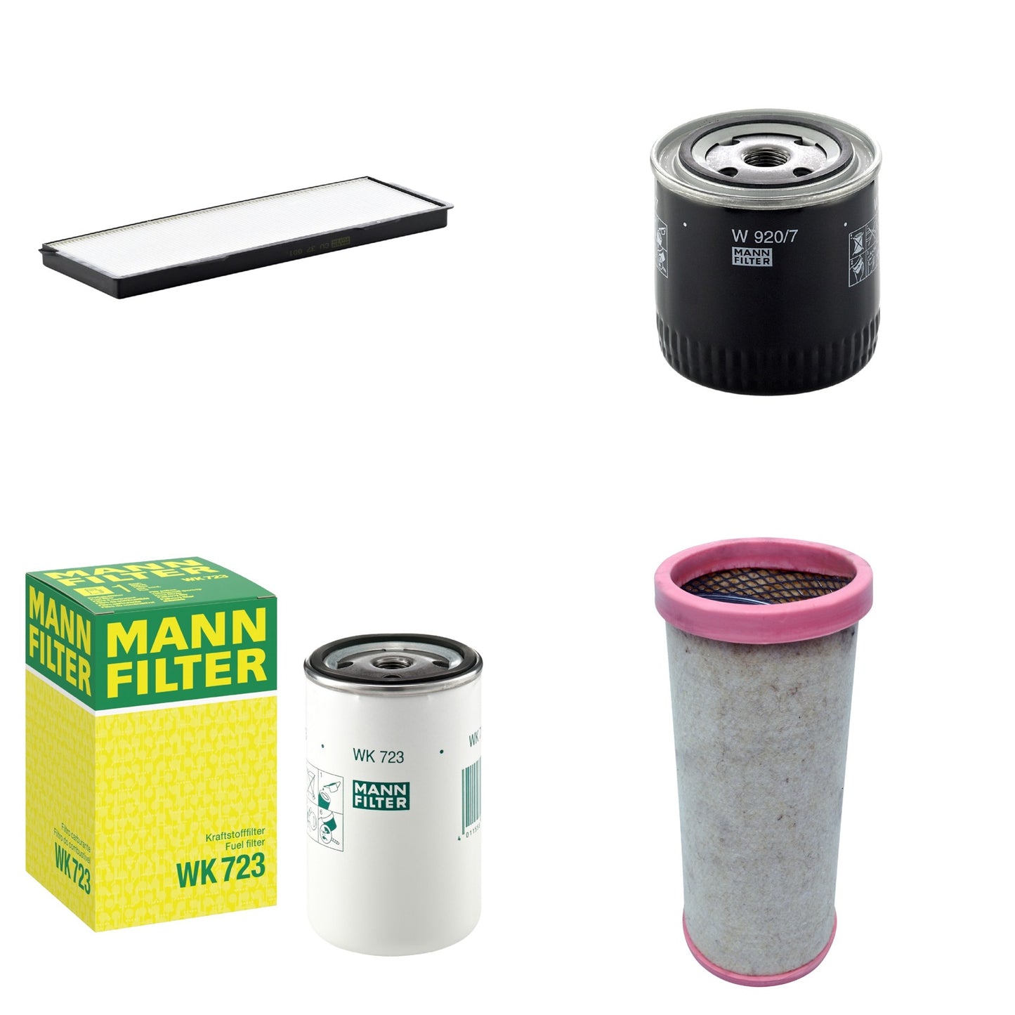 Kit Filtros de Ar Combustível Cabine Ar Condicionado Óleo - Mann-Filter - CF1710 - CU37001 - W920/7 - WK723 - (1)