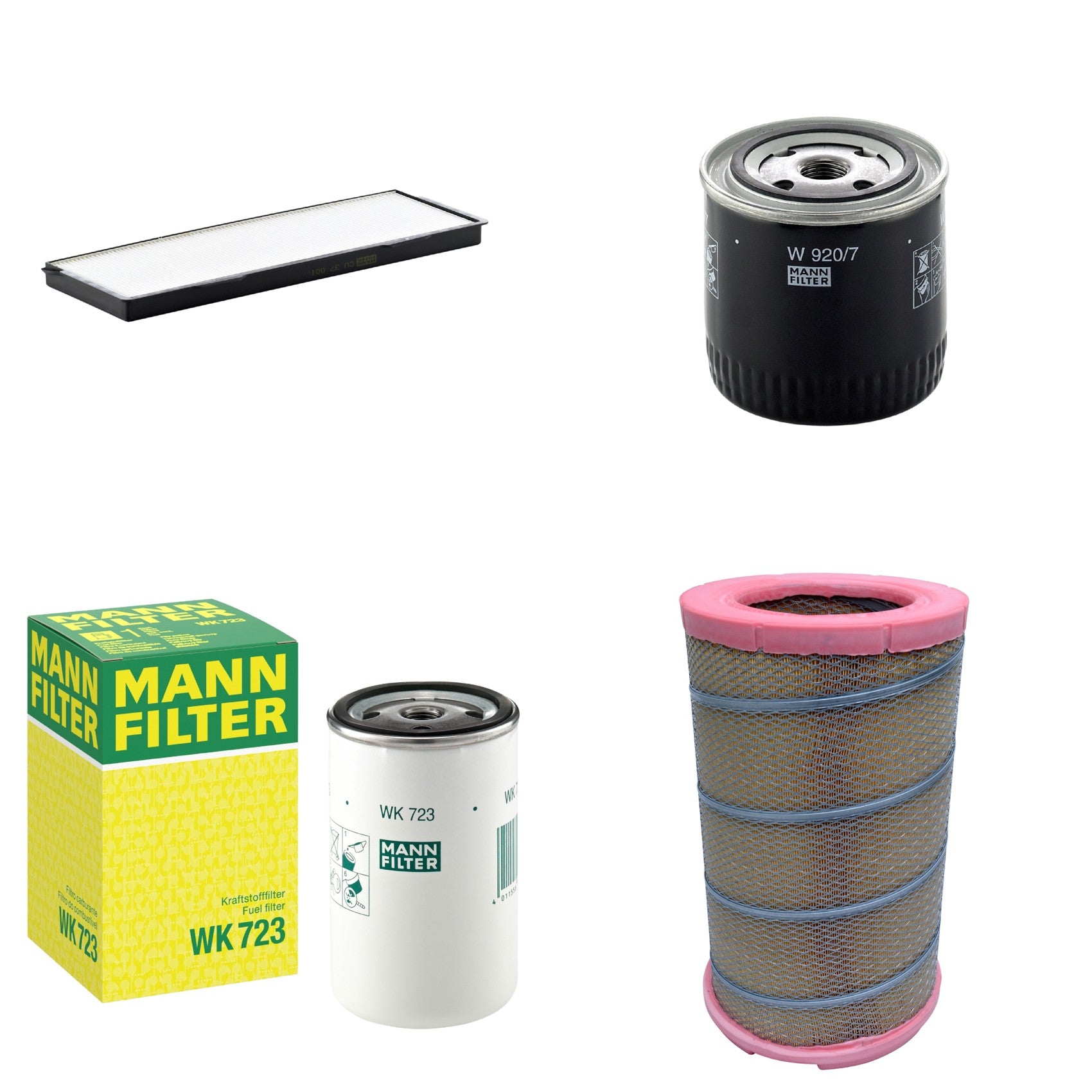Kit Filtros de Ar Combustível Cabine Ar Condicionado Óleo - Mann-Filter - C301622 - CU37001 - W920/7 - WK723 - (1)