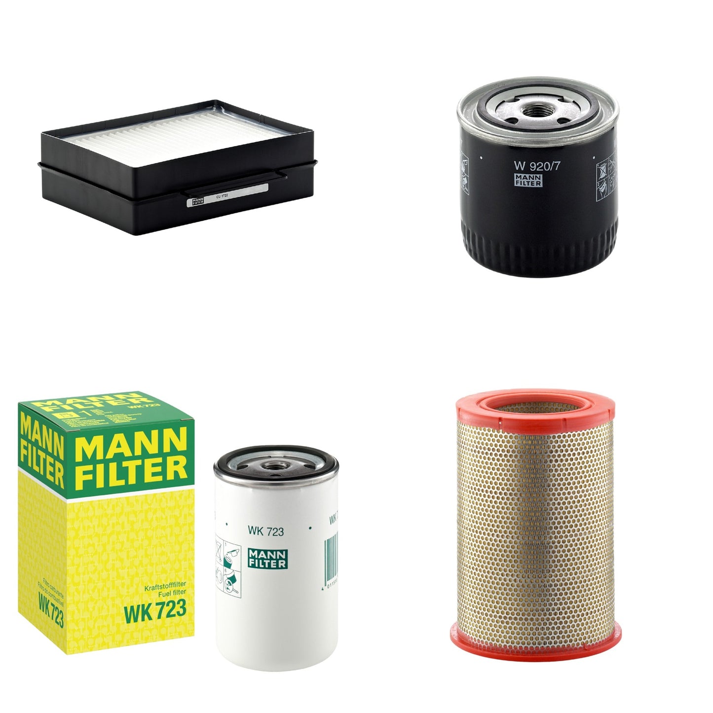 Kit Filtros de Ar Combustível Cabine Ar Condicionado Óleo - Mann-Filter - C301359 - CU1722 - W920/7 - WK723 - (1)