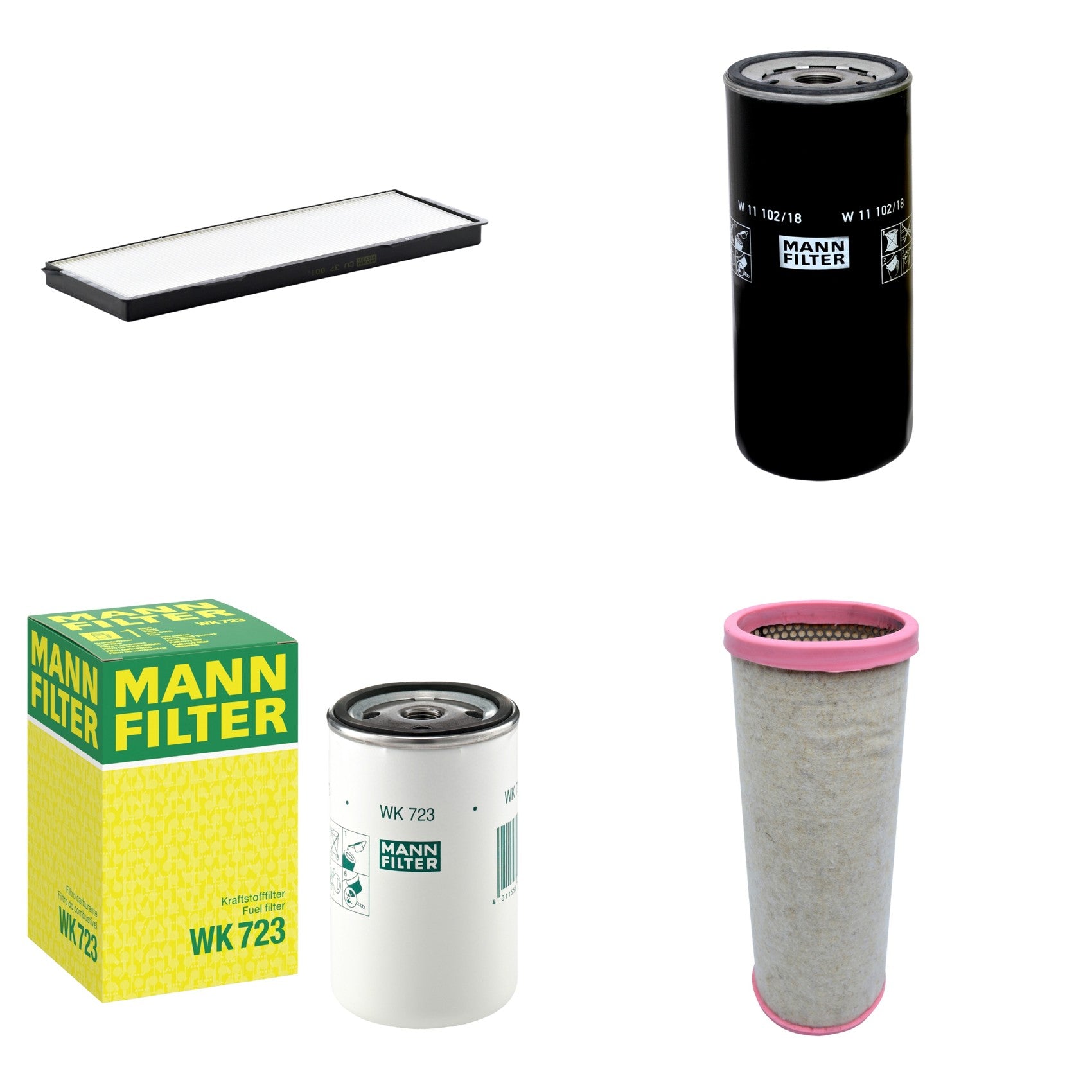 Kit Filtros de Ar Combustível Cabine Ar Condicionado Óleo - Mann-Filter - CF1711 - CU37001 - W11102/18 - WK723 - (1)