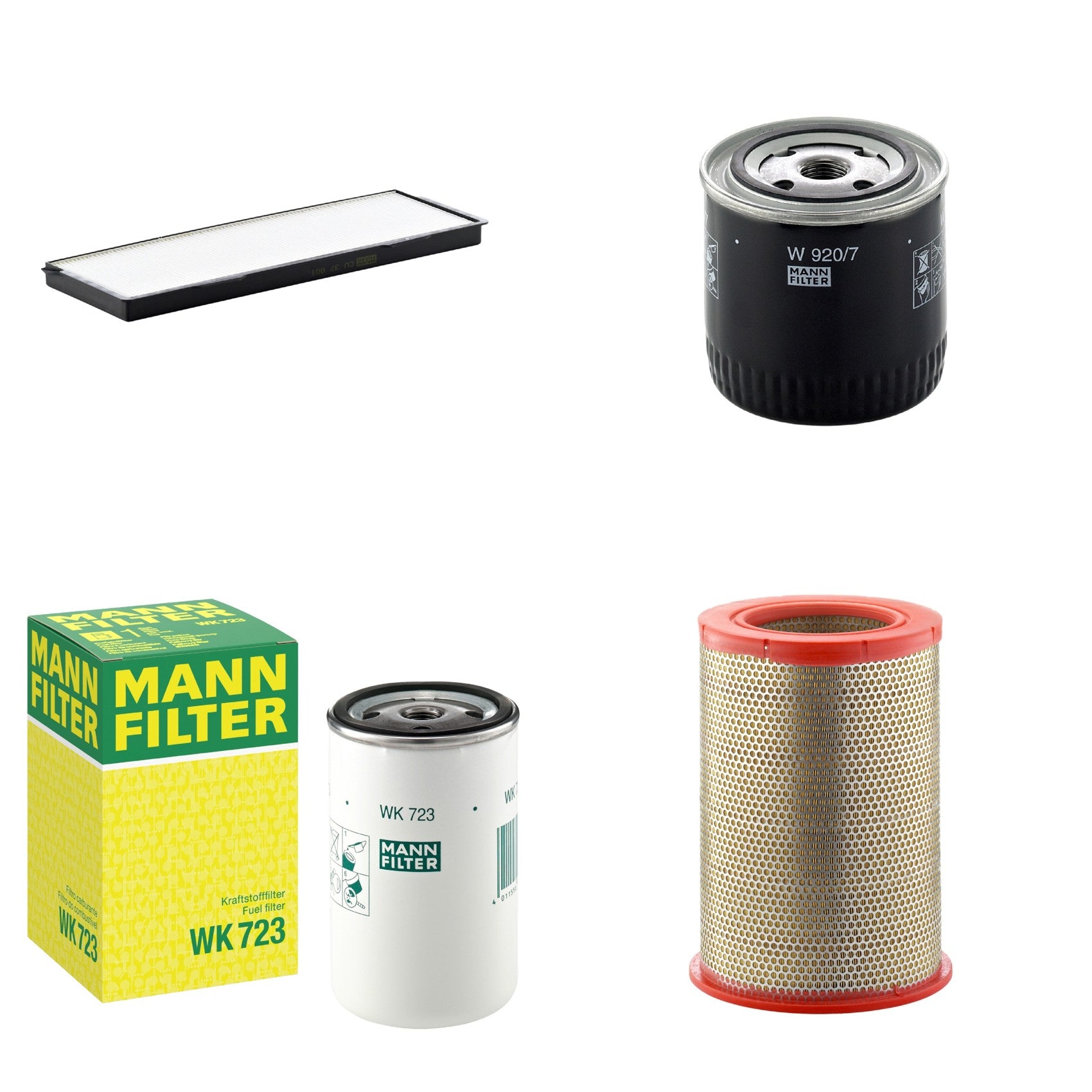 Kit Filtros de Ar Combustível Cabine Ar Condicionado Óleo - Mann-Filter - C301359 - CU37001 - W920/7 - WK723 - (1)
