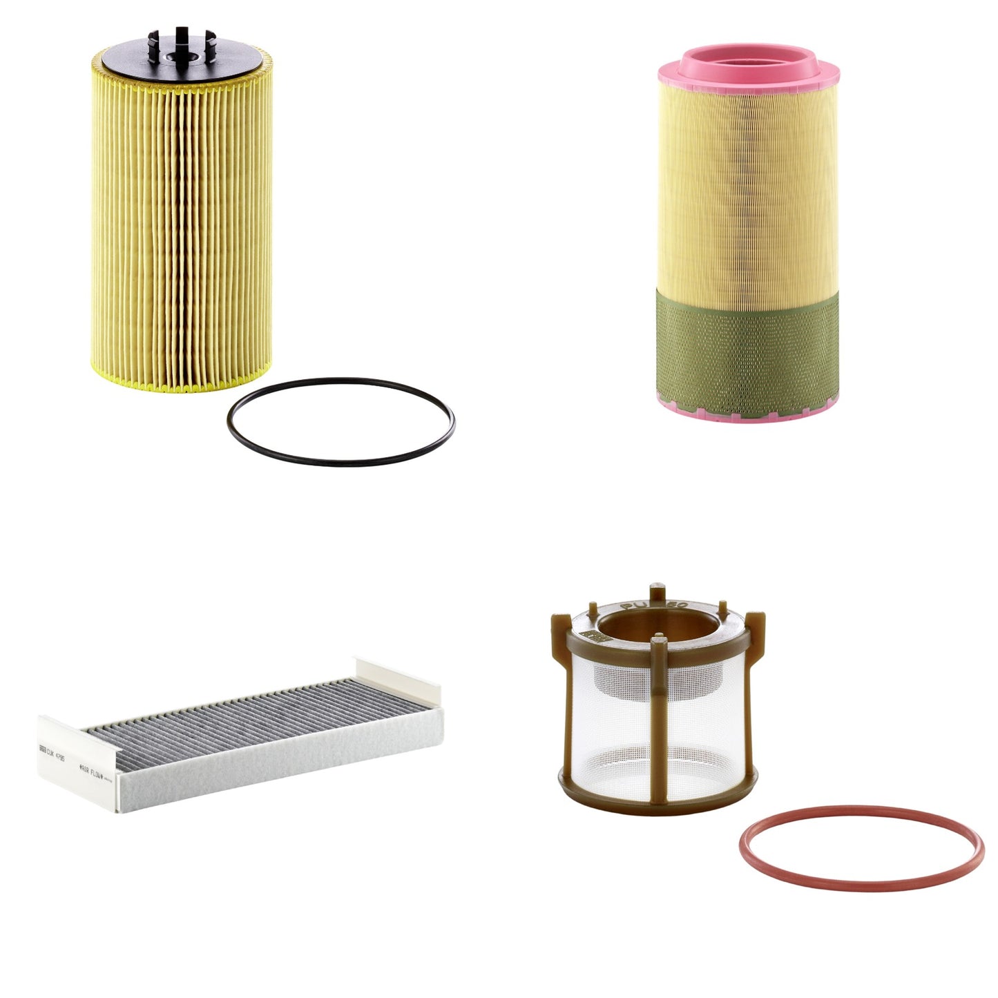 Kit Filtros de Ar Combustível Cabine Ar Condicionado Óleo - Mann-Filter - C271250/1 - CUK4795 - HU13125/3x - PU50z - (1)