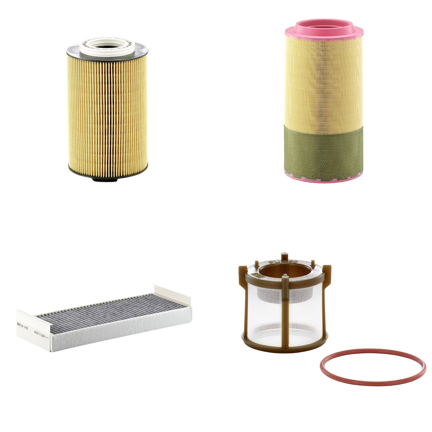 Kit Filtros de Ar Combustível Cabine Ar Condicionado Óleo - Mann-Filter - C271250/1 - CUK4795 - HU1291/1Z - PU50z - (1)