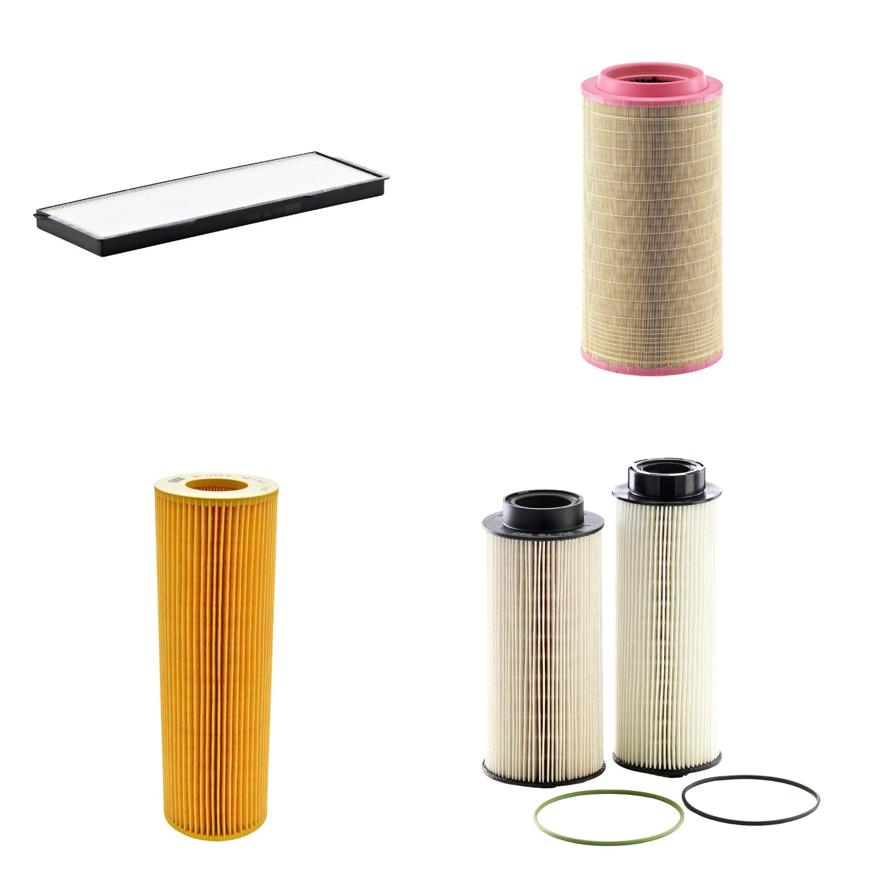 Kit Filtros de Ar Combustível Cabine Ar Condicionado Óleo - Mann-Filter - C271340 - CU37001 - HU1077/2z - PU10003-2x - (1)