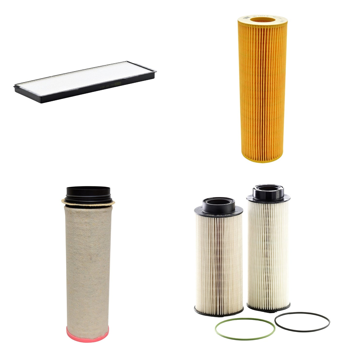 Kit Filtros de Ar Combustível Cabine Ar Condicionado Óleo - Mann-Filter - CF1651 - CU37001 - HU1077/2z - PU10003-2x - (1)
