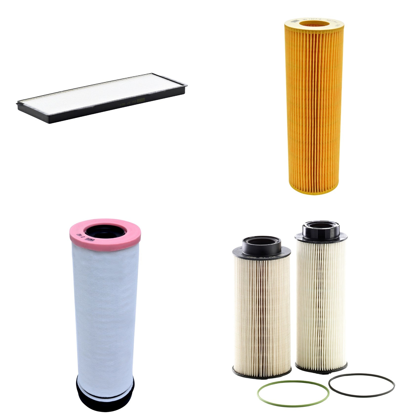 Kit Filtros de Ar Combustível Cabine Ar Condicionado Óleo - Mann-Filter - CF1652 - CU37001 - HU1077/2z - PU10003-2x - (1)