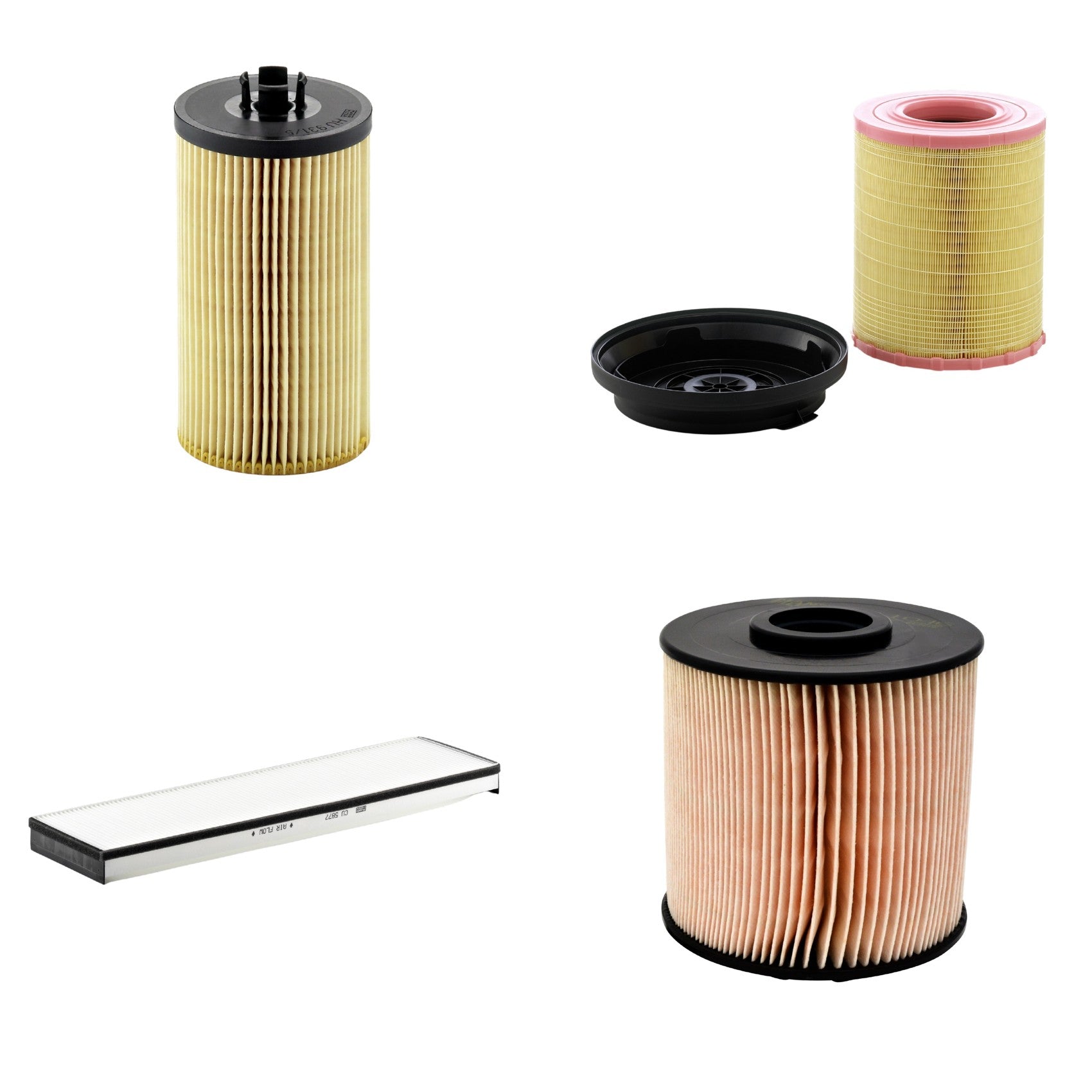 Kit Filtros de Ar Combustível Cabine Ar Condicionado Óleo - Mann-Filter - C29010KIT - CU5877 - HU931/5x - PU1046x - (1)