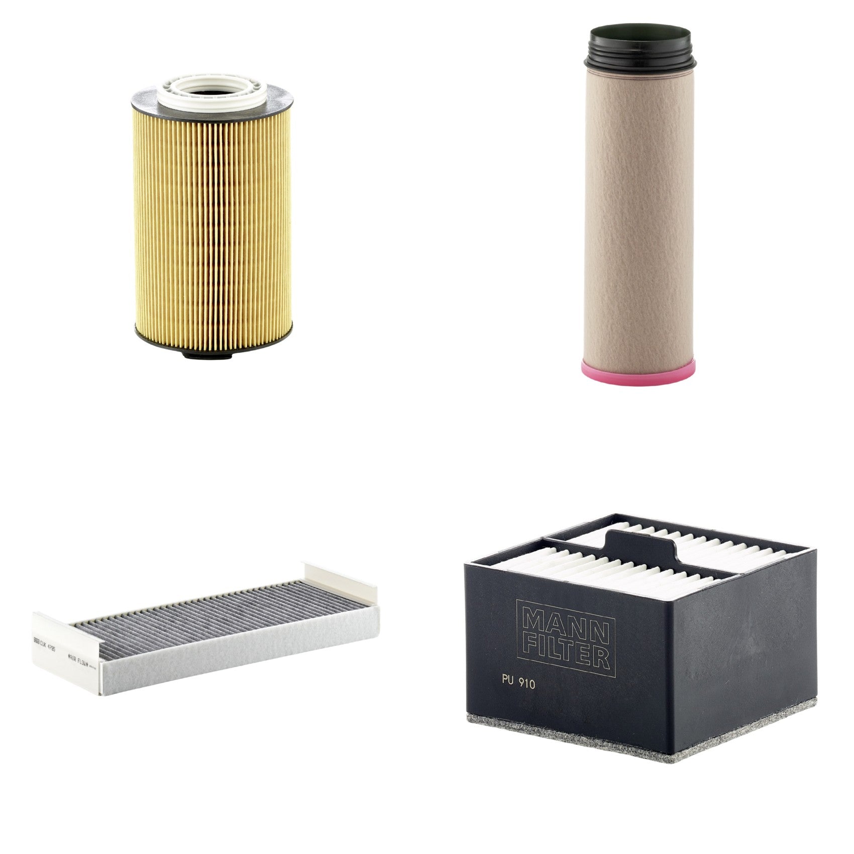 Kit Filtros de Ar Combustível Cabine Ar Condicionado Óleo - Mann-Filter - CF1640 - CUK4795 - HU1291/1Z - PU910 - (1)