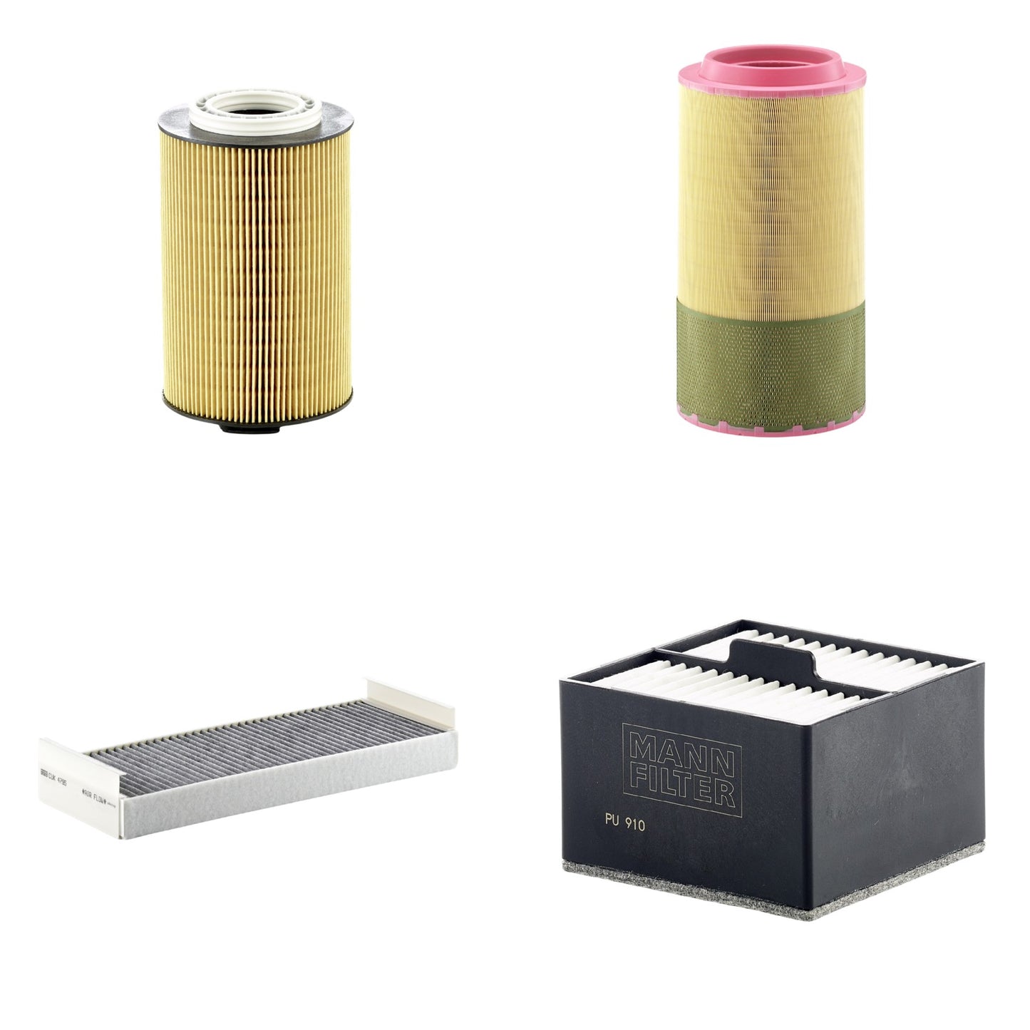 Kit Filtros de Ar Combustível Cabine Ar Condicionado Óleo - Mann-Filter - C271250/1 - CUK4795 - HU1291/1Z - PU910 - (1)
