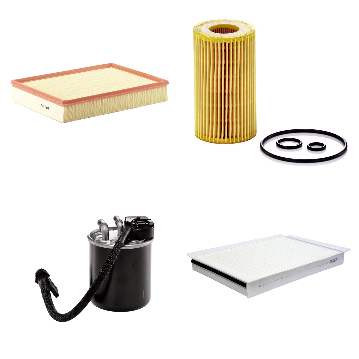 Kit Filtros de Ar Combustível Cabine Ar Condicionado Óleo - Mann-Filter - C4312/1 - CU3569/1 - HU7010z - WK820/18 - (1)