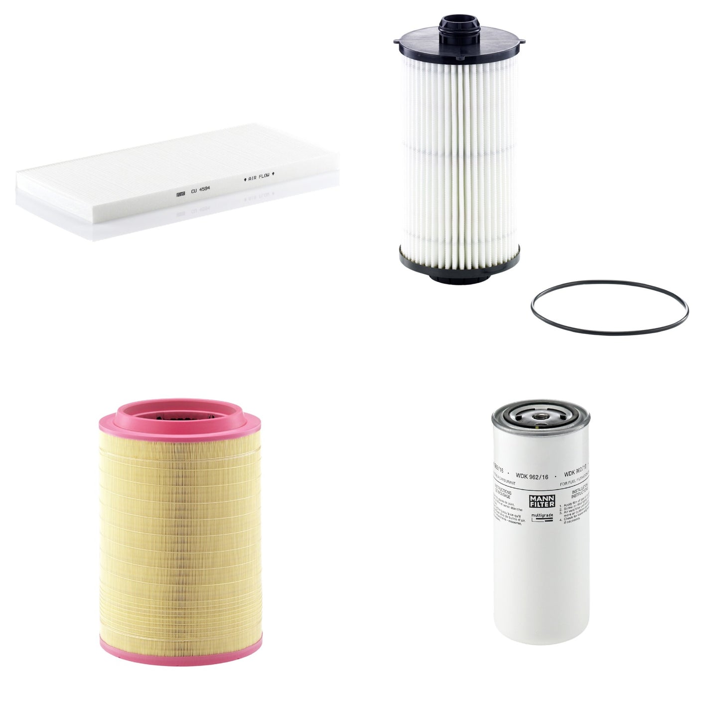 Kit Filtros de Ar Combustível Cabine Ar Condicionado Óleo - Mann-Filter - C321420/2 - CU4594 - HU12008x - WDK962/16 - (1)