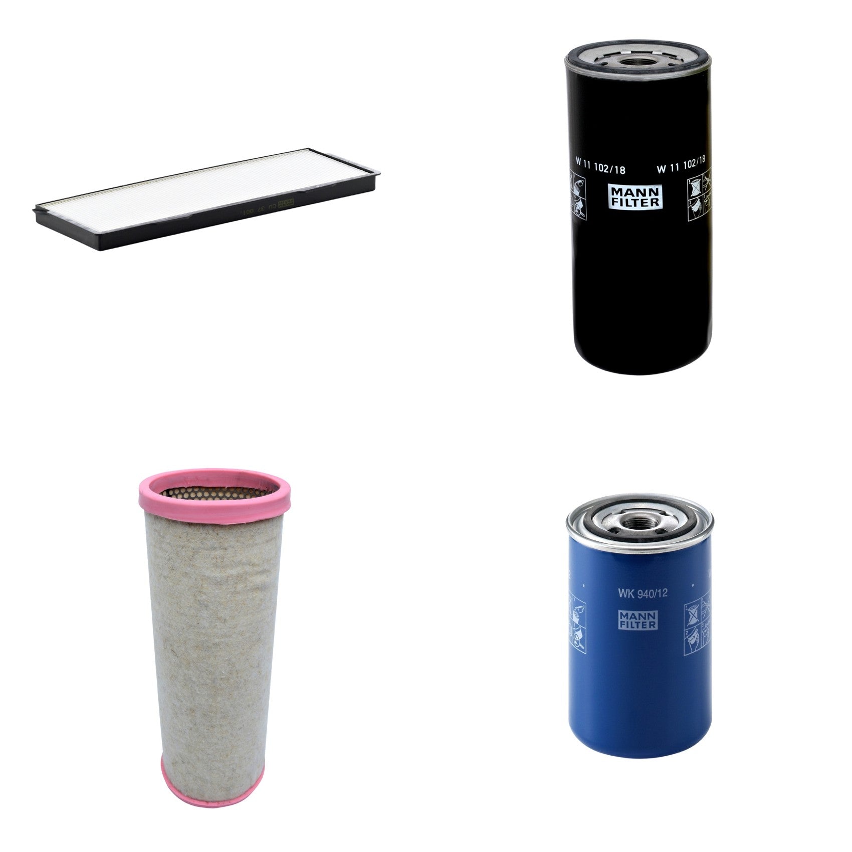 Kit Filtros de Ar Combustível Cabine Ar Condicionado Óleo - Mann-Filter - CF1711 - CU37001 - W11102/18 - WK940/12 - (1)