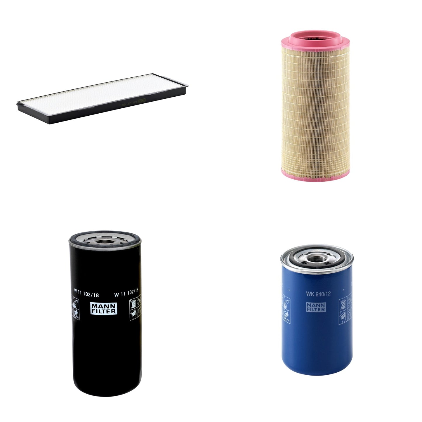 Kit Filtros de Ar Combustível Cabine Ar Condicionado Óleo - Mann-Filter - C271340 - CU37001 - W11102/18 - WK940/12 - (1)