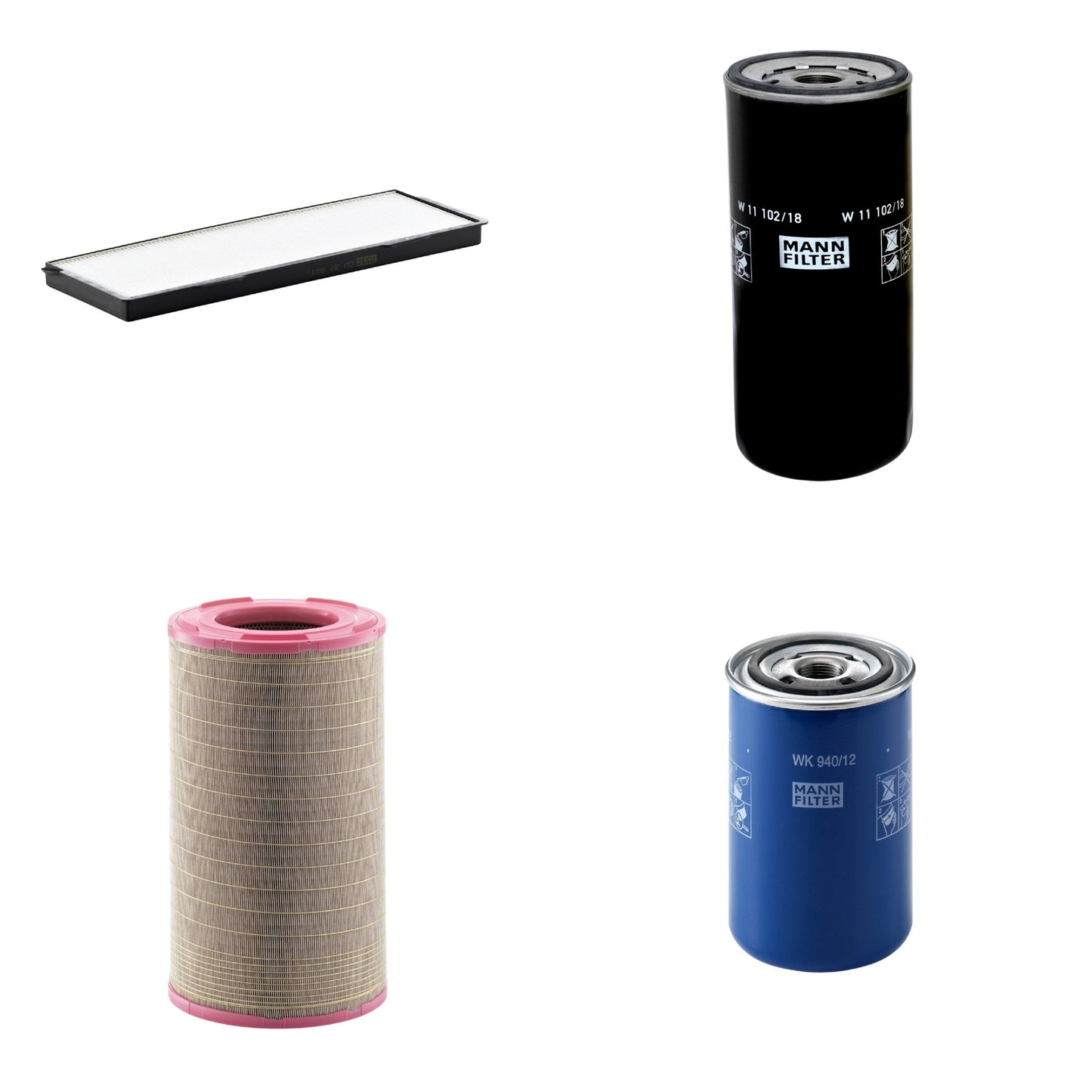 Kit Filtros de Ar Combustível Cabine Ar Condicionado Óleo - Mann-Filter - C301500 - CU37001 - W11102/18 - WK940/12 - (1)