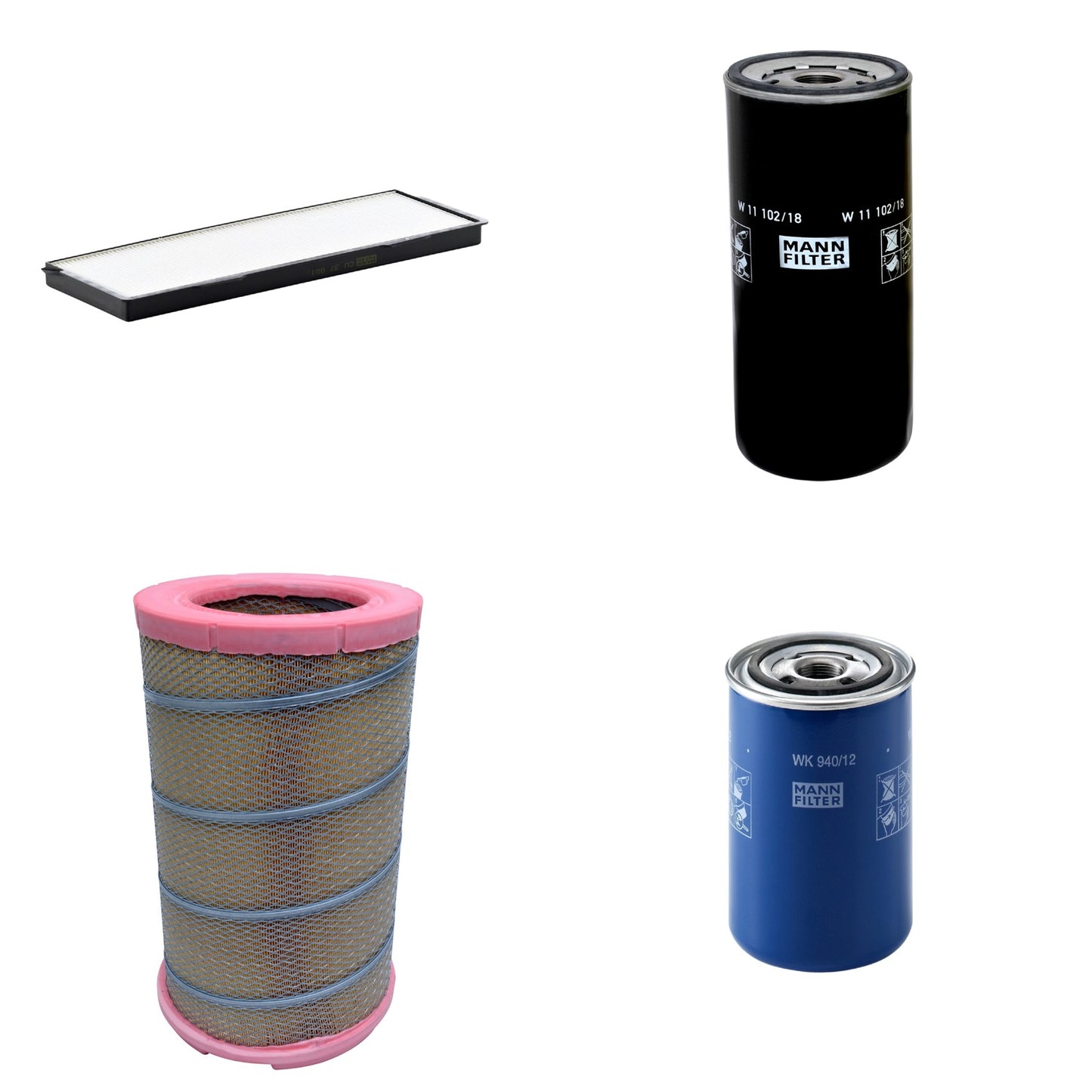 Kit Filtros de Ar Combustível Cabine Ar Condicionado Óleo - Mann-Filter - C301622 - CU37001 - W11102/18 - WK940/12 - (1)
