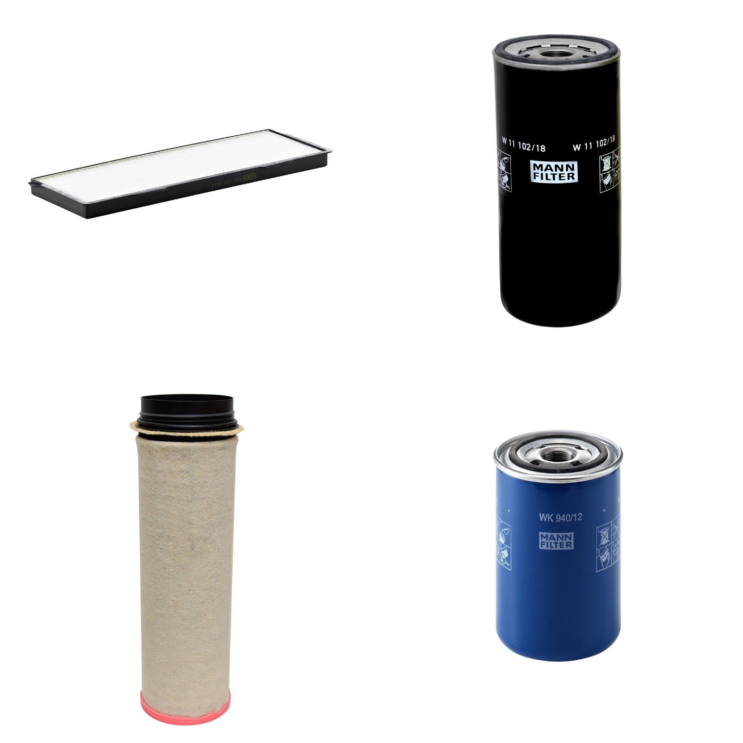Kit Filtros de Ar Combustível Cabine Ar Condicionado Óleo - Mann-Filter - CF1651 - CU37001 - W11102/18 - WK940/12 - (1)