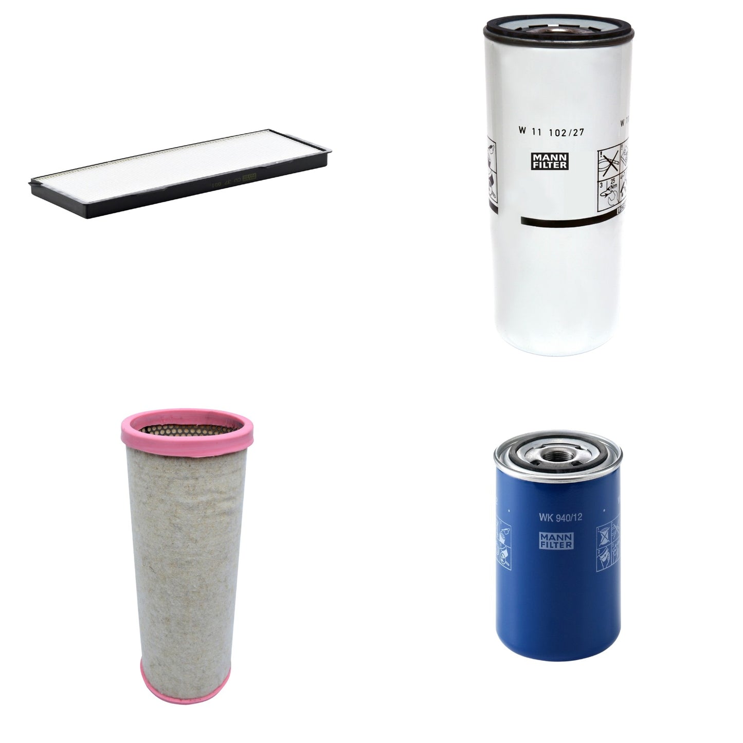 Kit Filtros de Ar Combustível Cabine Ar Condicionado Óleo - Mann-Filter - CF1711 - CU37001 - W11102/27 - WK940/12 - (1)