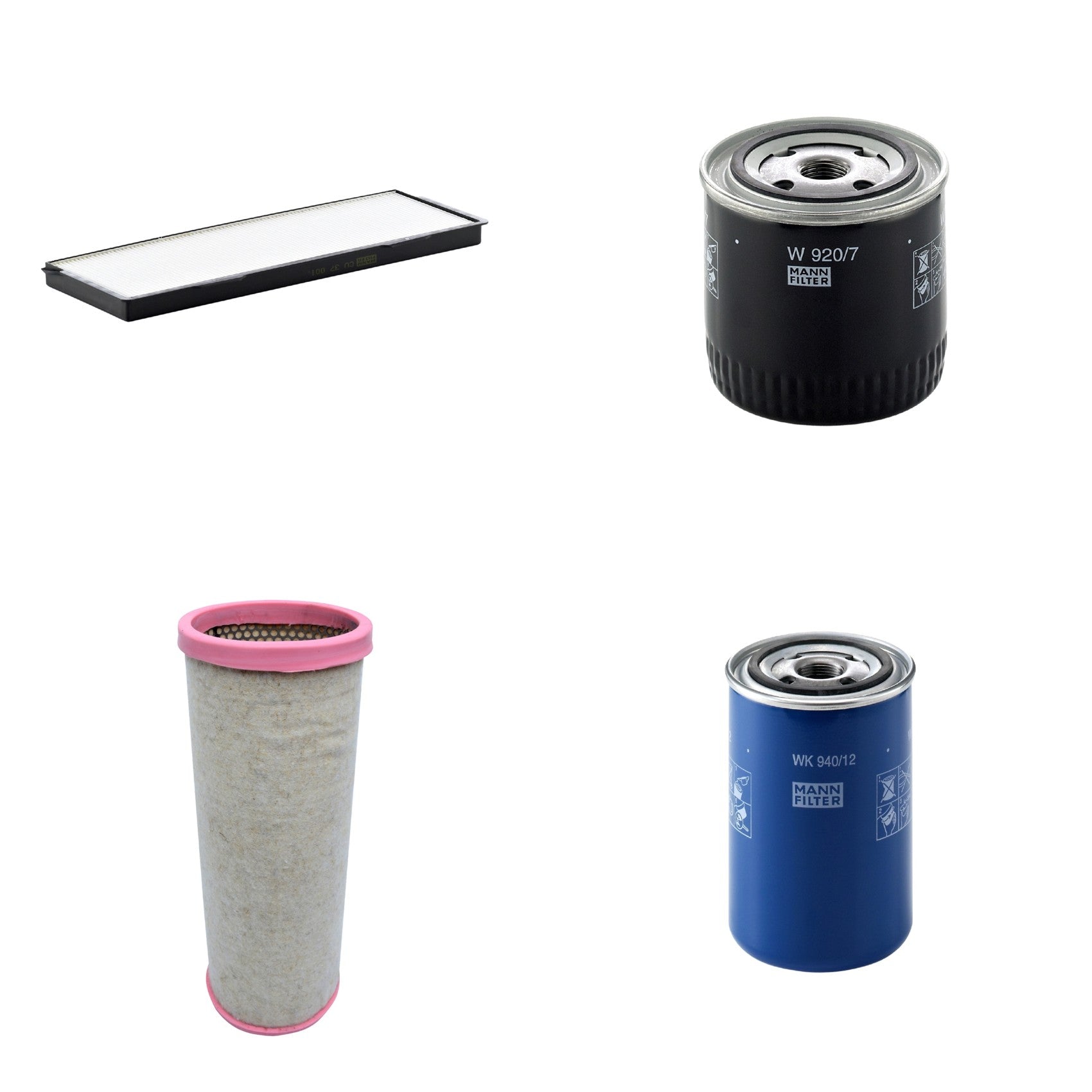 Kit Filtros de Ar Combustível Cabine Ar Condicionado Óleo - Mann-Filter - CF1711 - CU37001 - W920/7 - WK940/12 - (1)