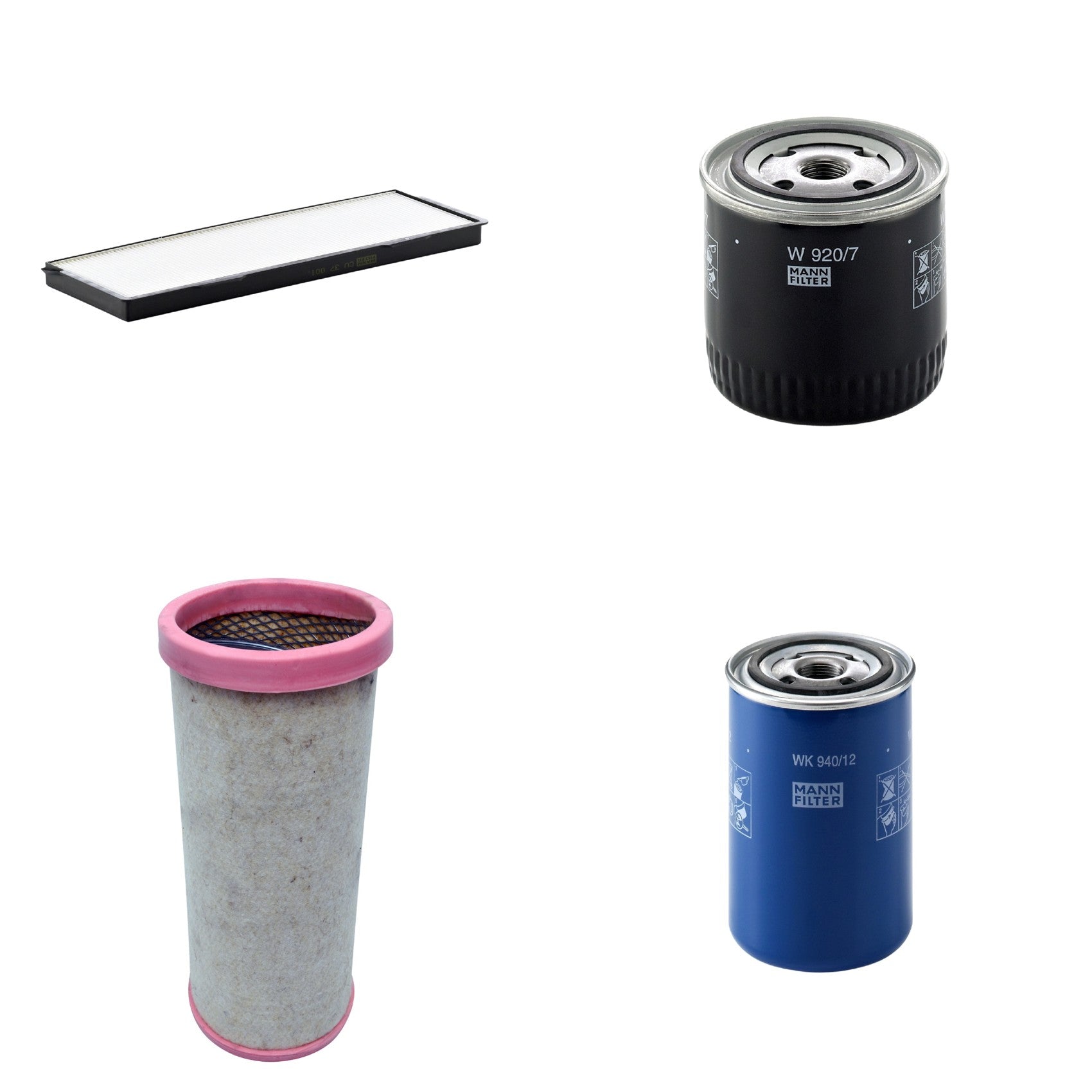 Kit Filtros de Ar Combustível Cabine Ar Condicionado Óleo - Mann-Filter - CF1710 - CU37001 - W920/7 - WK940/12 - (1)