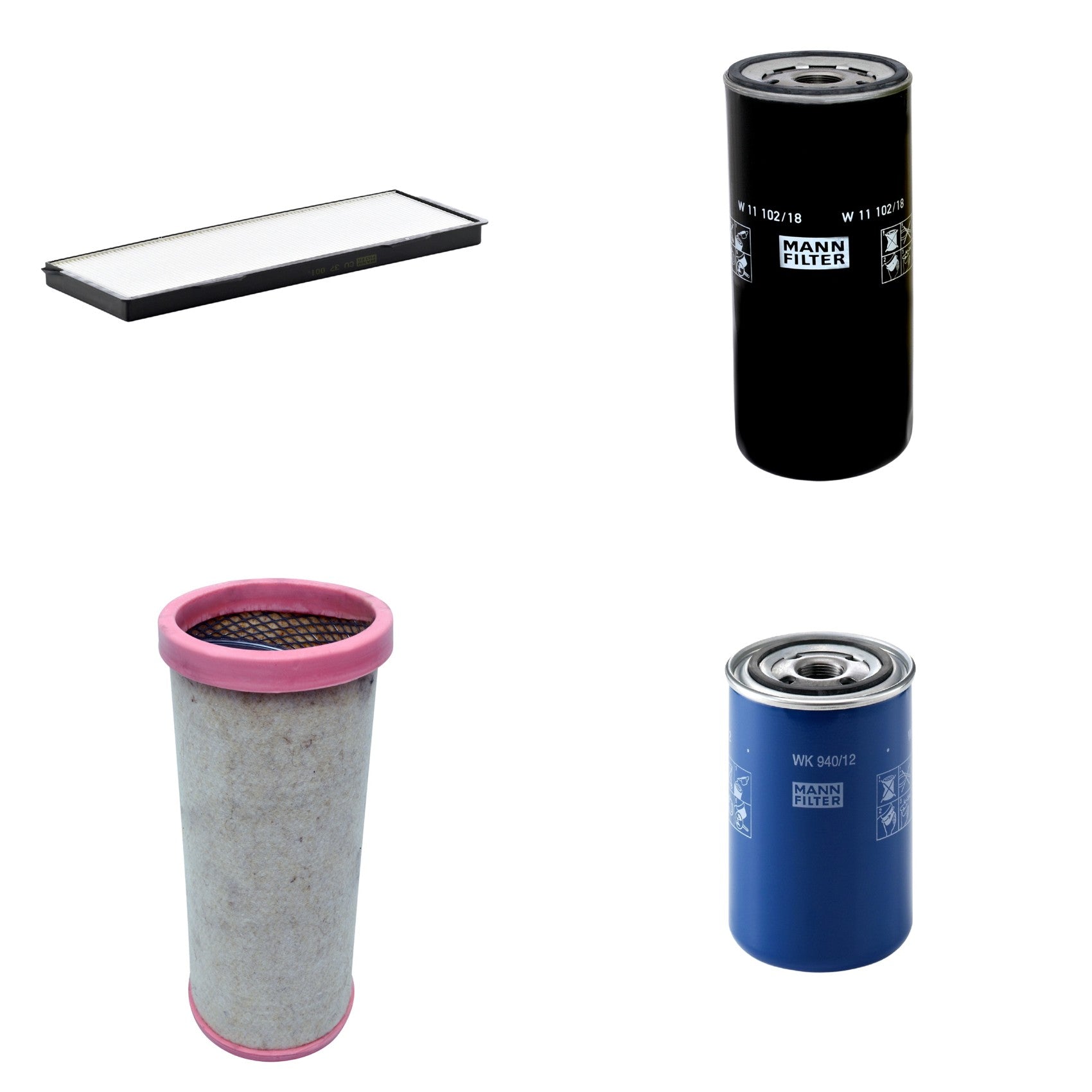Kit Filtros de Ar Combustível Cabine Ar Condicionado Óleo - Mann-Filter - CF1710 - CU37001 - W11102/18 - WK940/12 - (1)